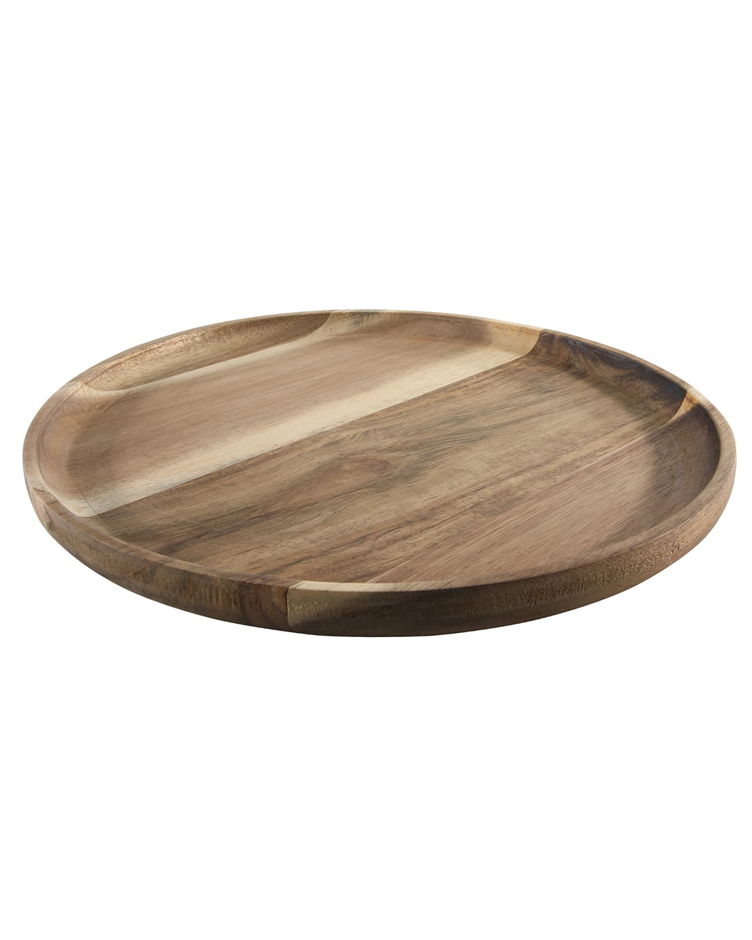 Runder Holzservierteller 24 cm – Fronda Sfera – Holzplatte, Akazienholz