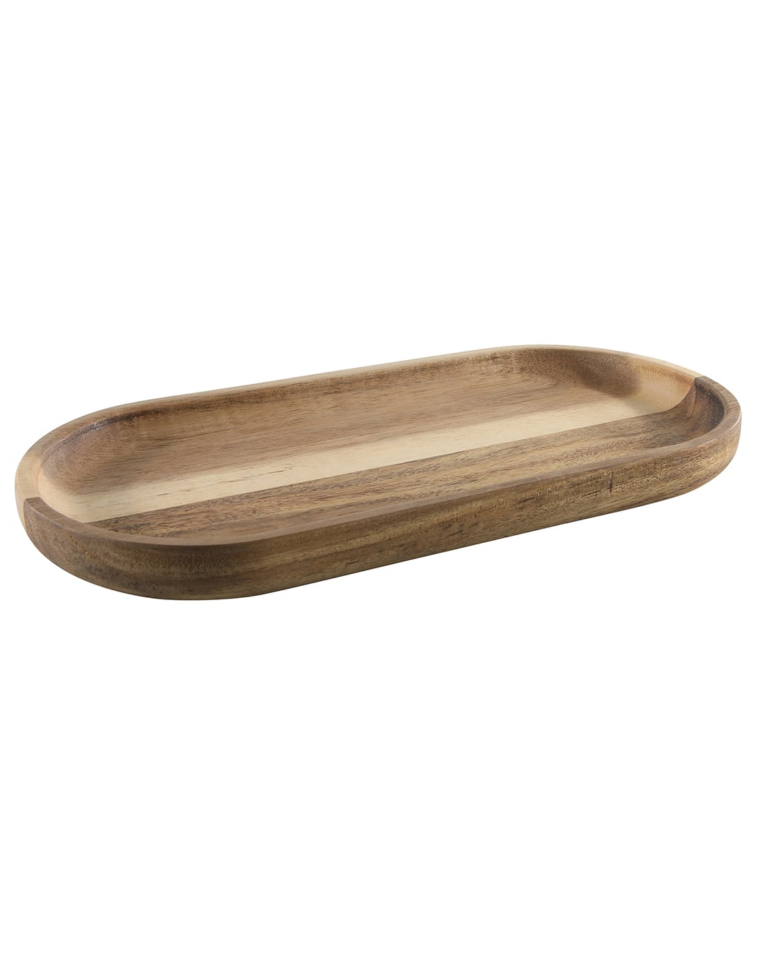 Längliches Holzserviertablett 30 cm – Fronda Stelo – Holzplatte, Akazienholz