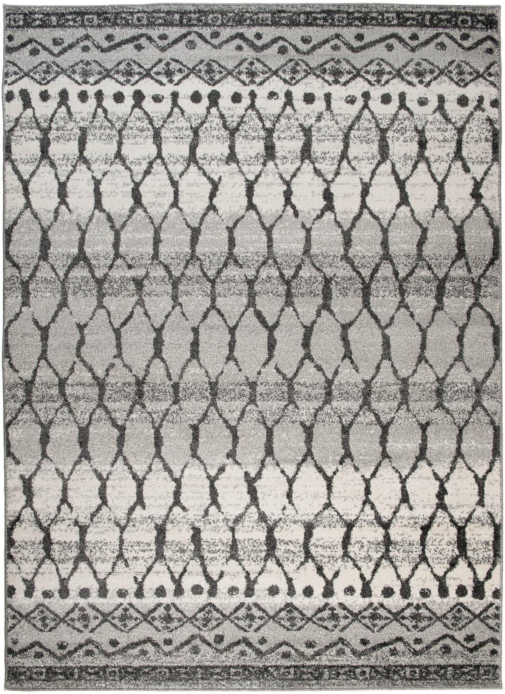 Teppich Modern Grau Boho Geometrisch H071B SARI