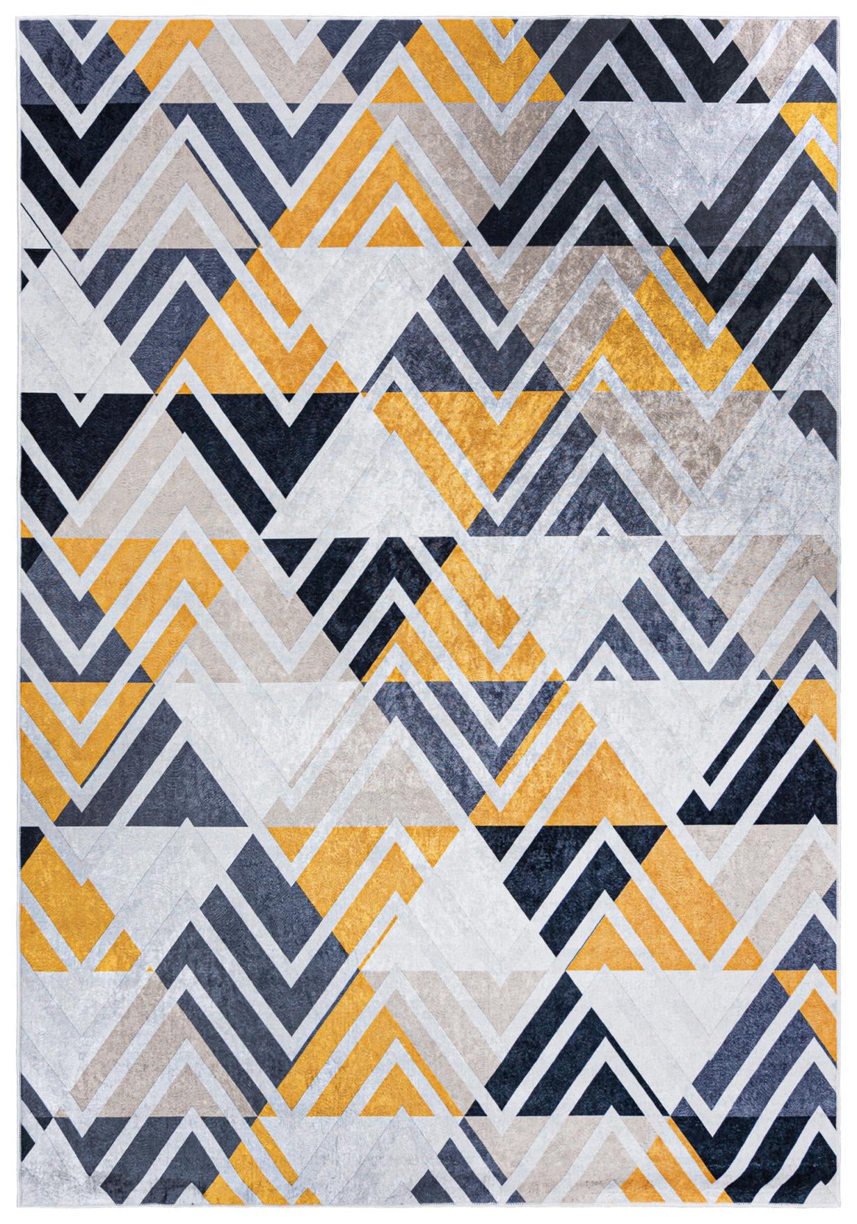 Teppich Modern Grau Gelb Geometrisch 2391 TOSCANA