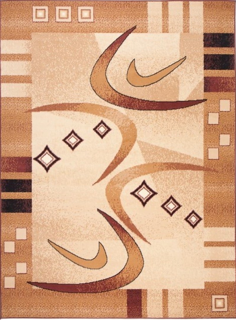 Teppich Beige / Creme Geometrisch F741A ATLASPP