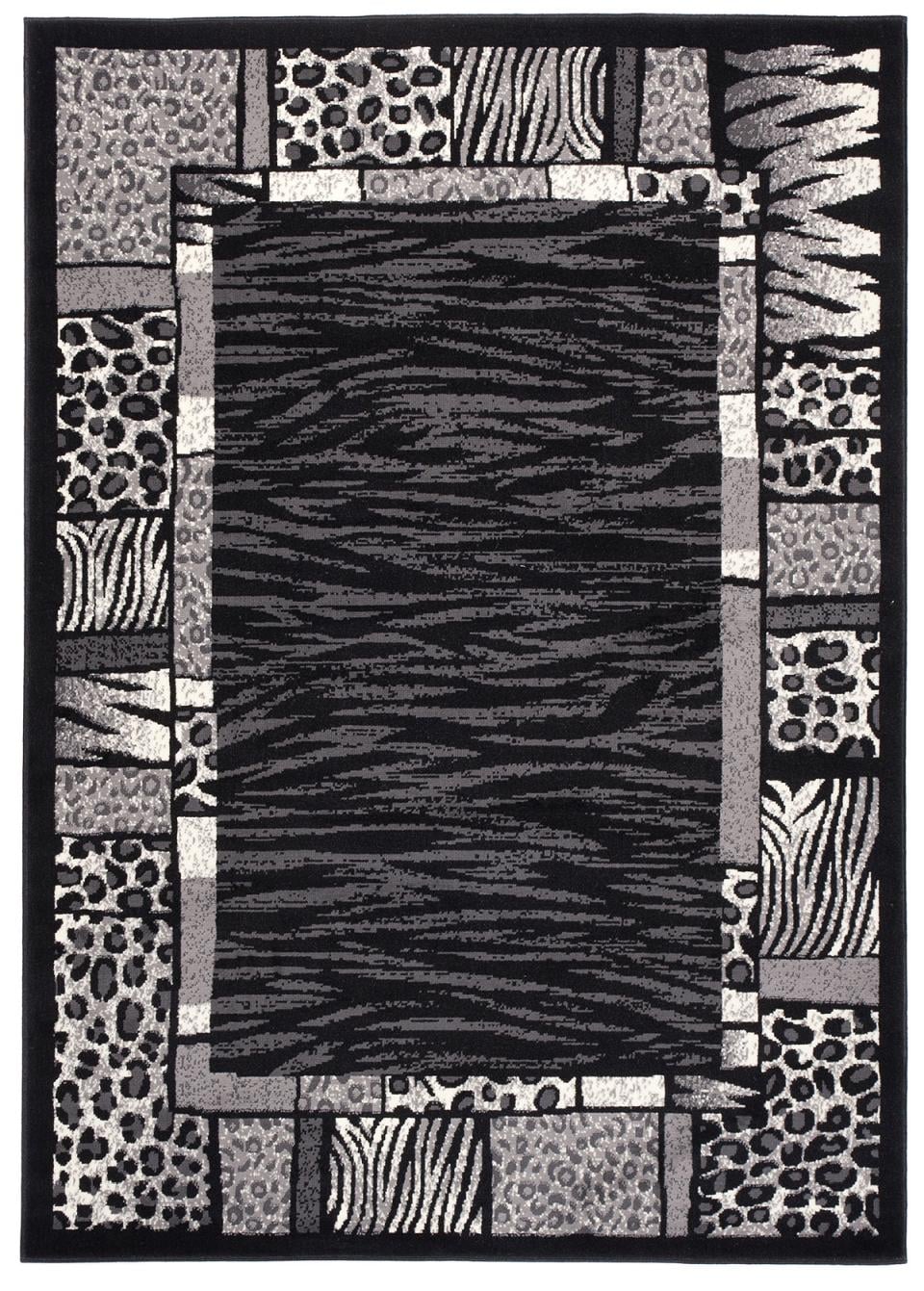 Teppich Modern Schwarz Grau Tiermotive J316B DREAM