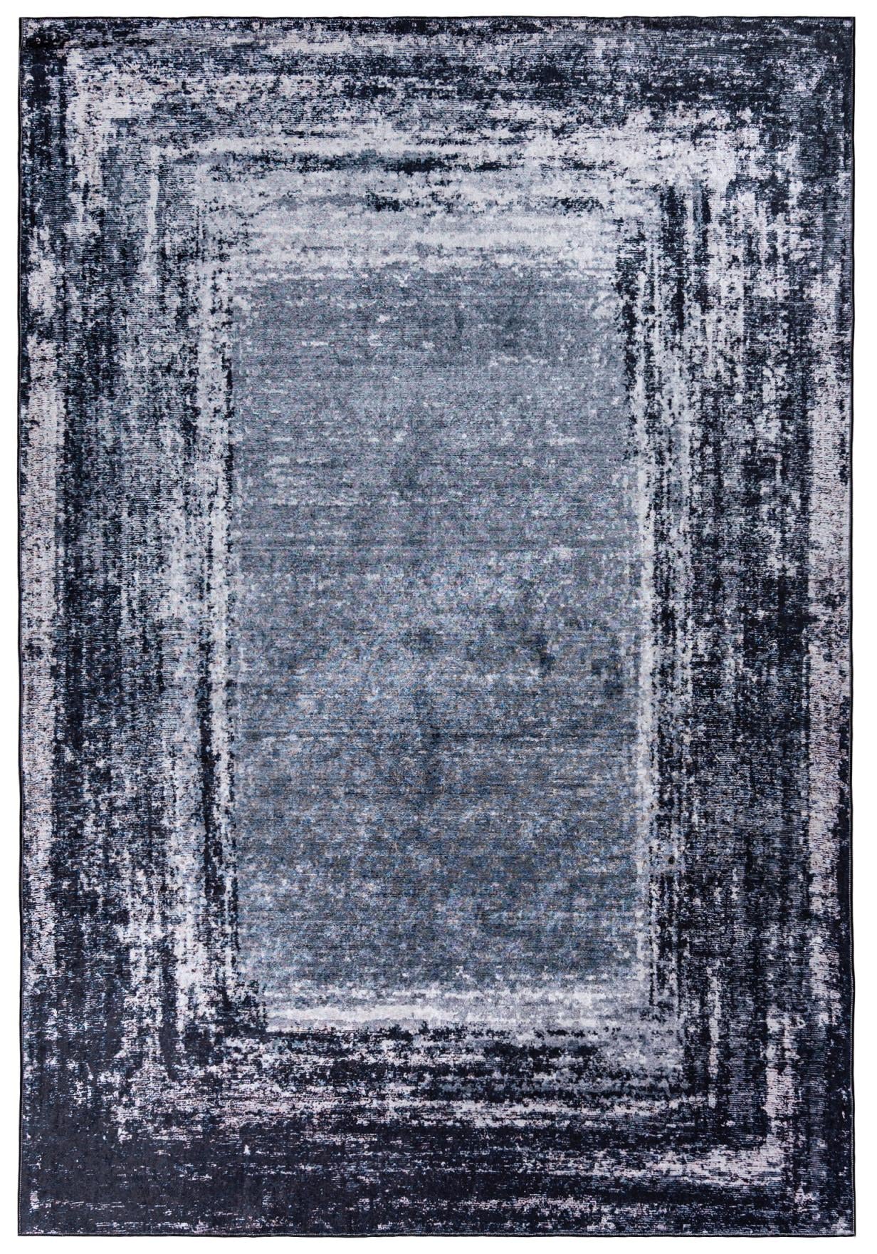 Teppich Schwarz Grau Abstrakt Rahmen Vintage / Shabby 23670 TOSCANA