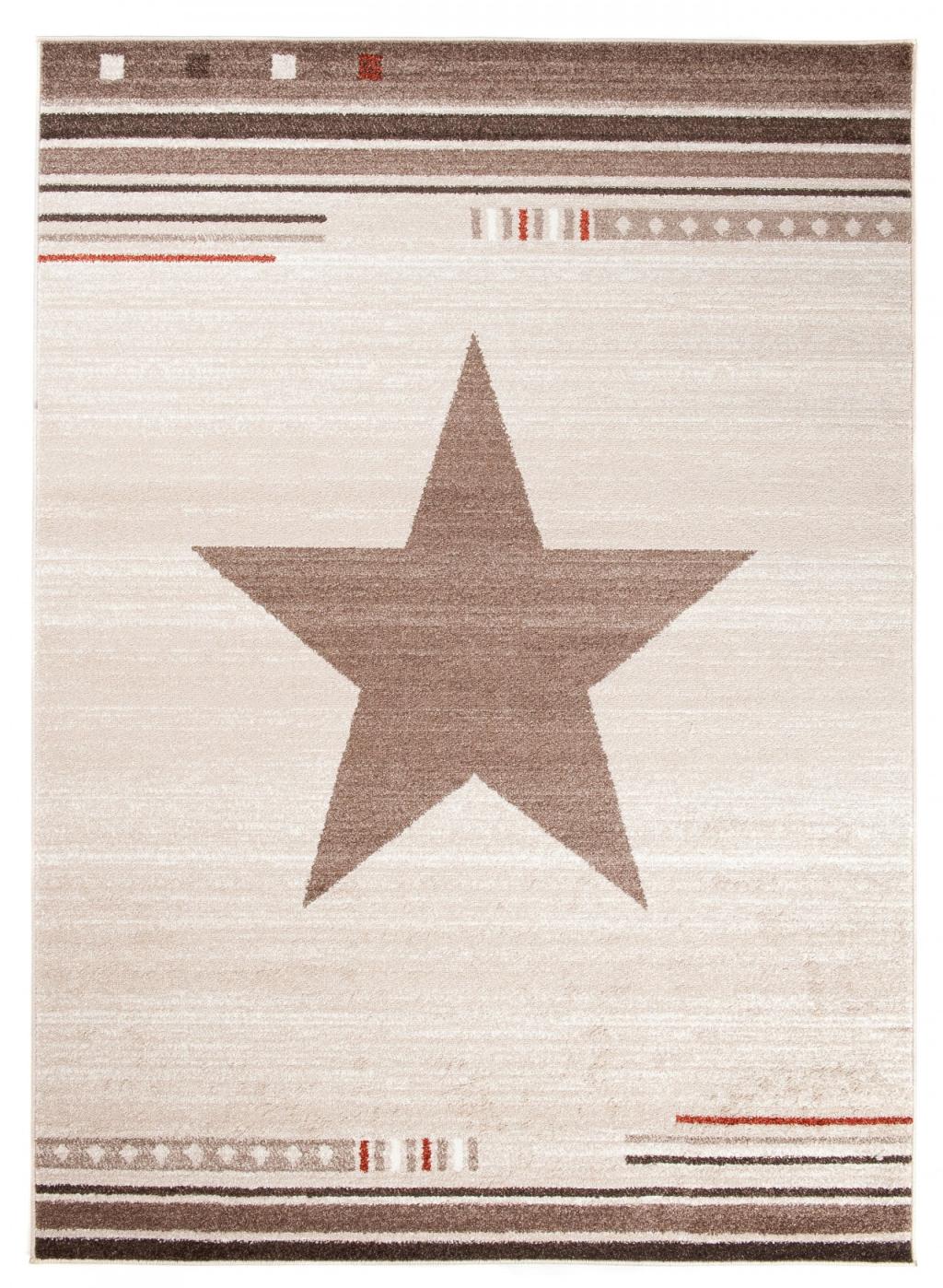 Teppich Modern Beige / Creme Sternchen L916B MAROKO