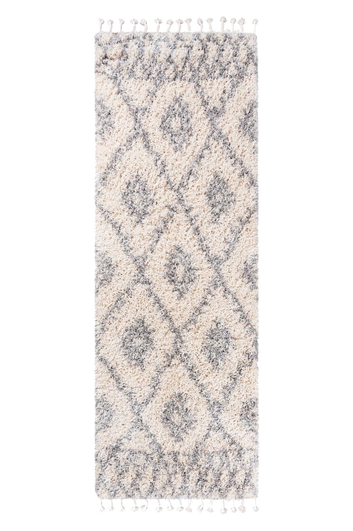 Teppichläufer Shaggy Beige / Creme Boho DC55B AZTEC