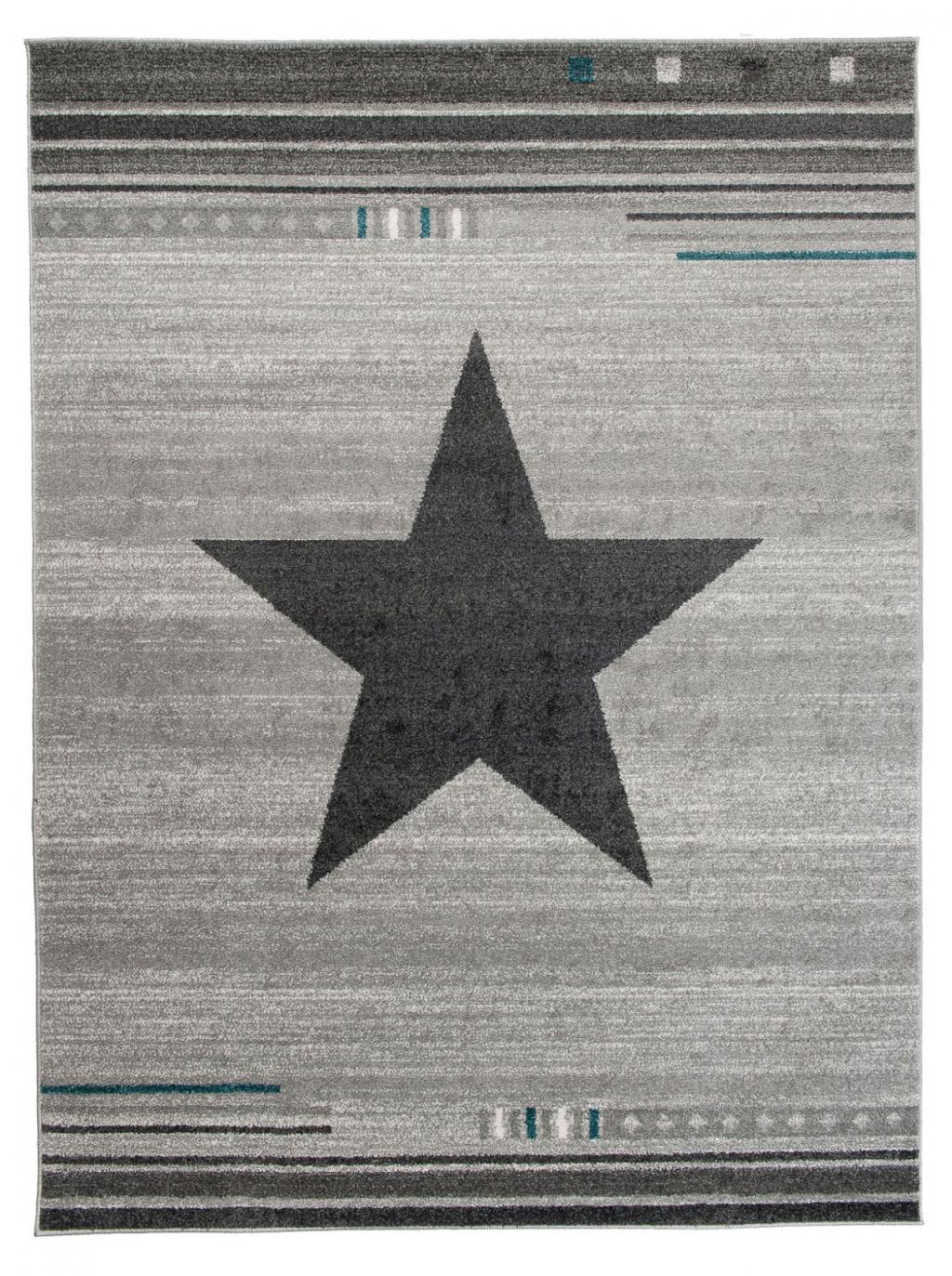 Teppich Modern Grau Sternchen L916C MAROKO