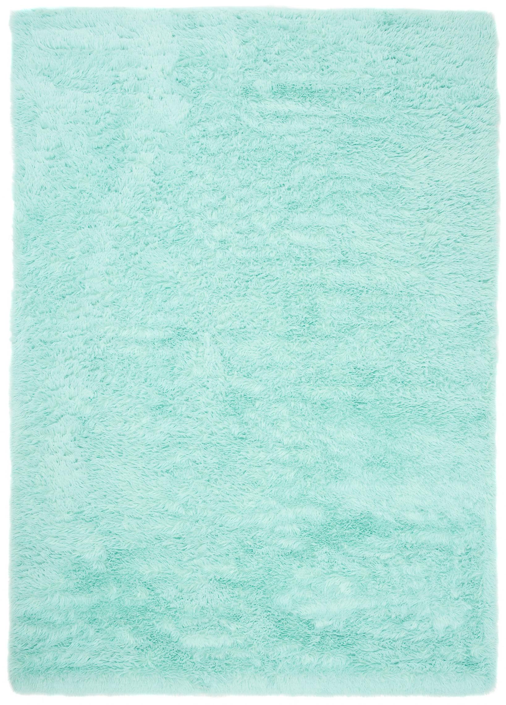 Teppich Blau Grün Einfarbig SOLID SILK