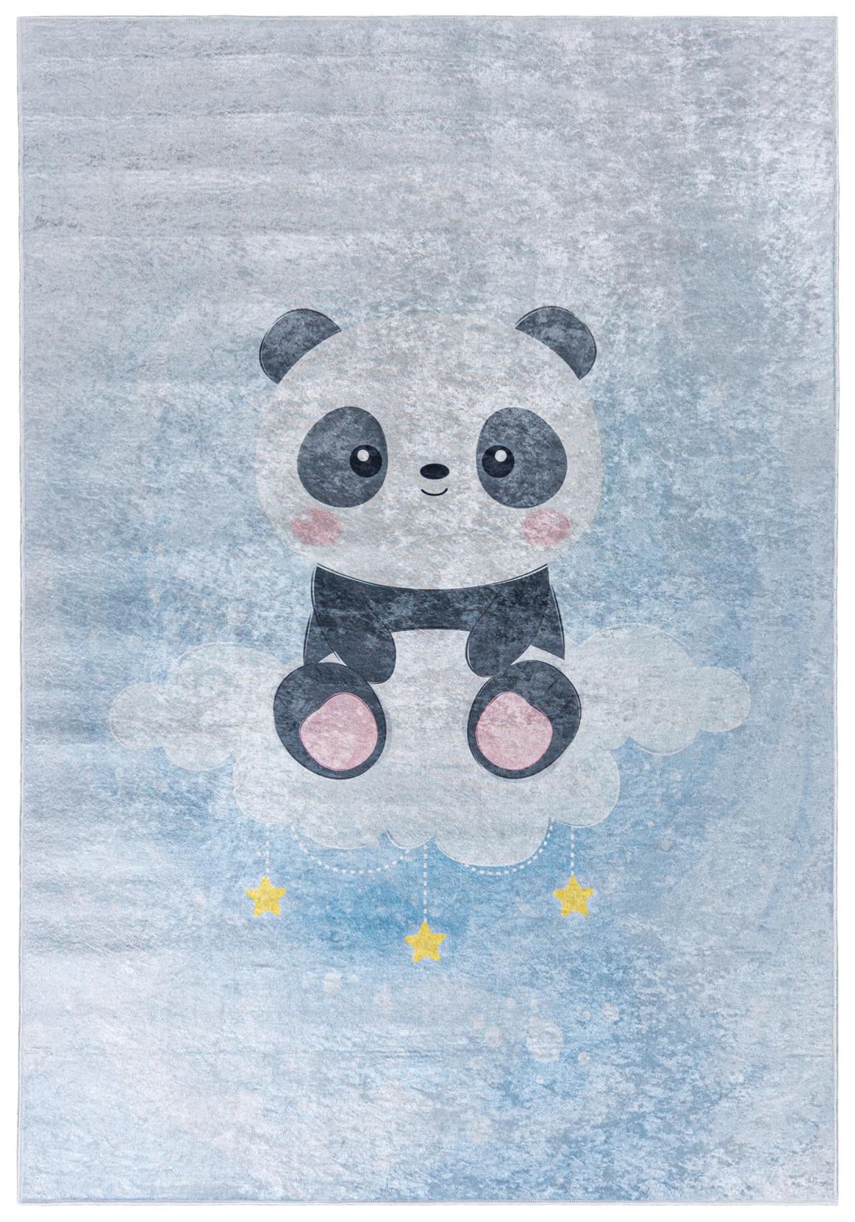 Kinderteppich Blau Grau Bär 2776 EMMA