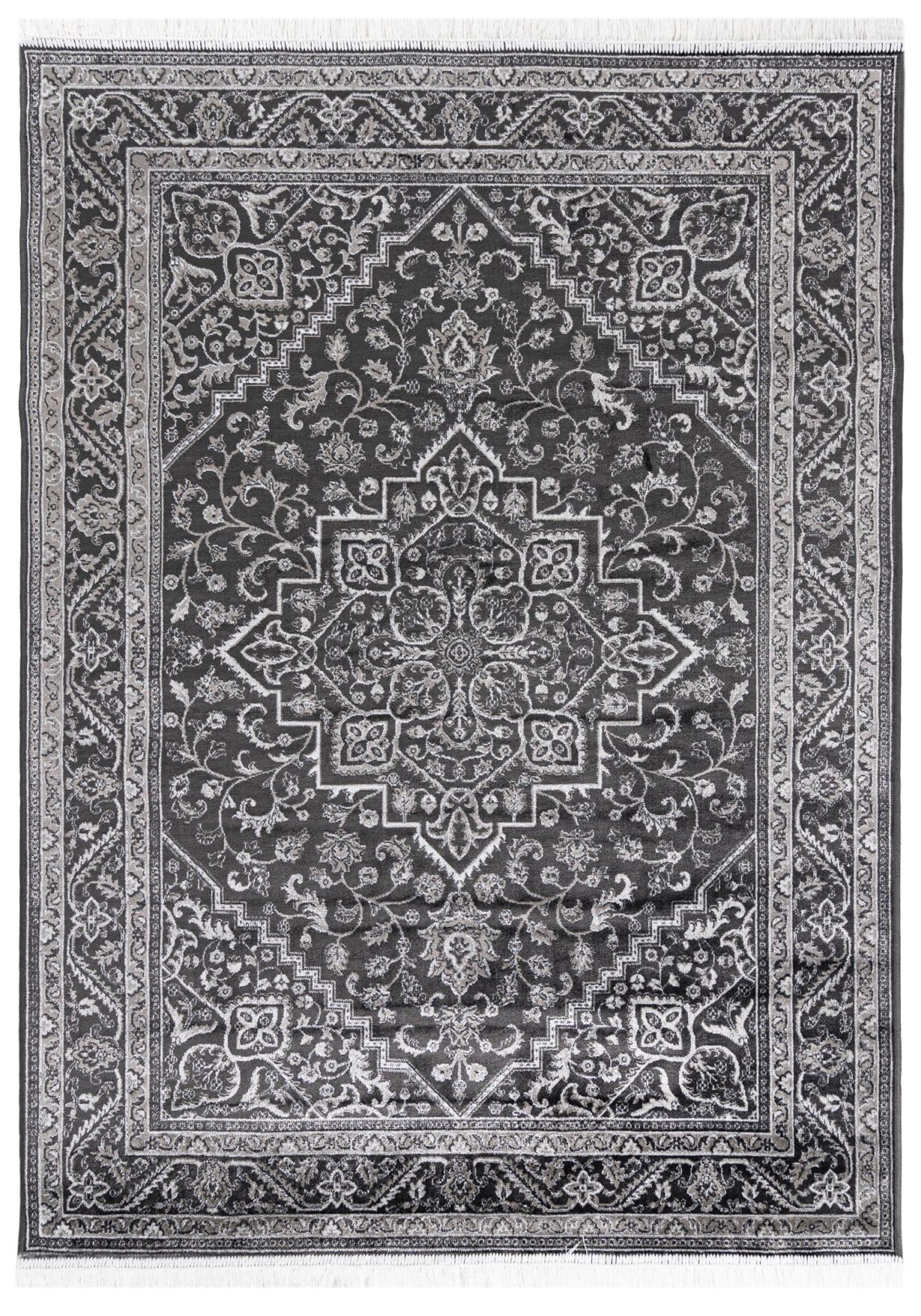 Teppich Orientalisch Schwarz Grau Vintage / Shabby 84412 ISPHAHAN