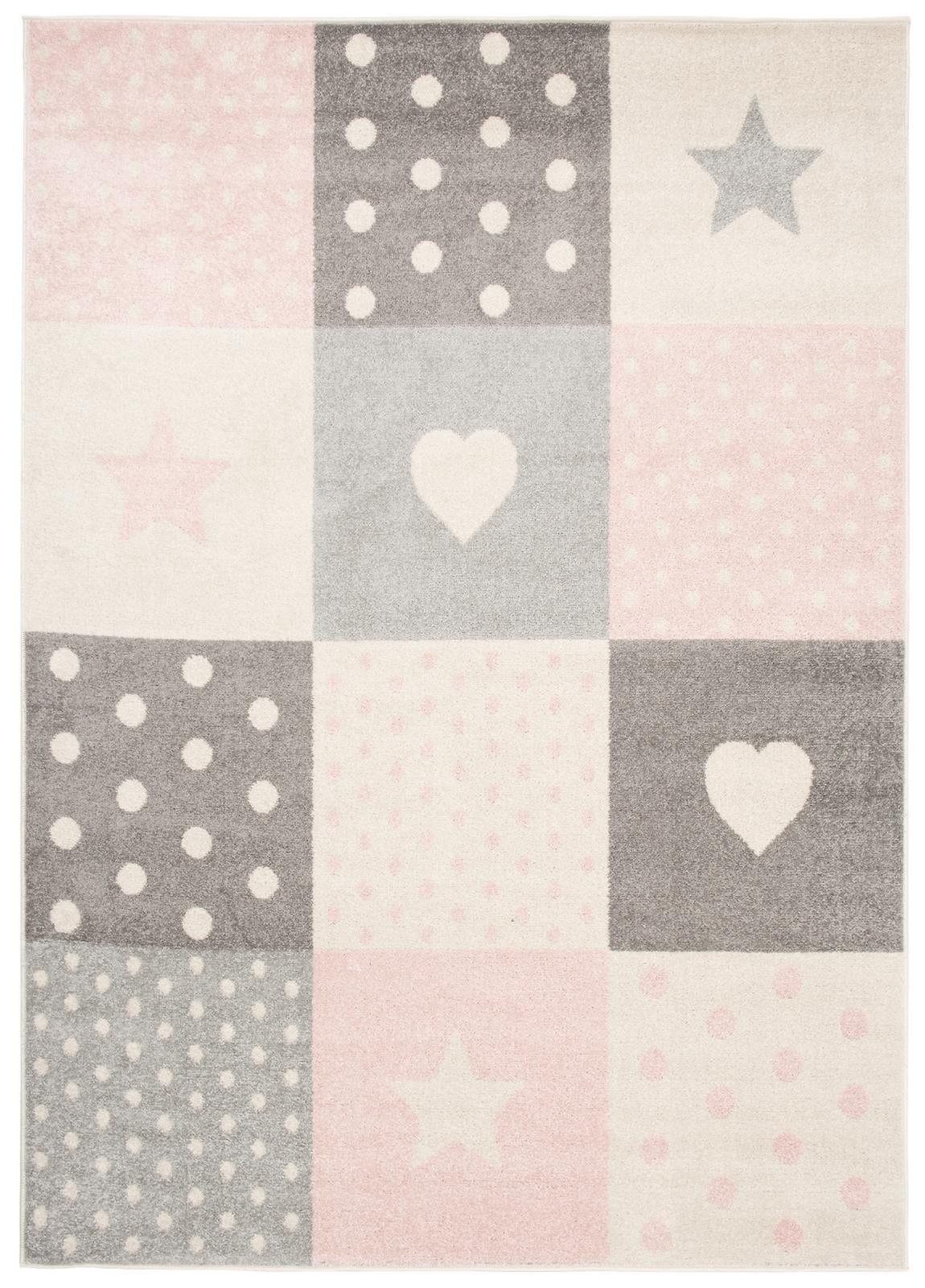 Kinderteppich Rosa Sternchen C573I LAZUR
