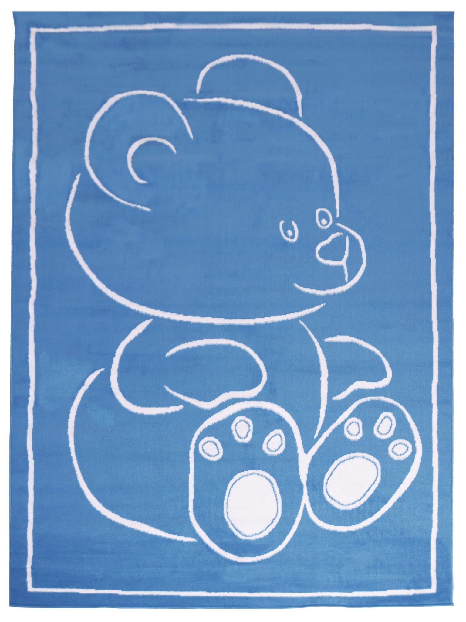 Kinderteppich Blau Bär DA61A MOLLY