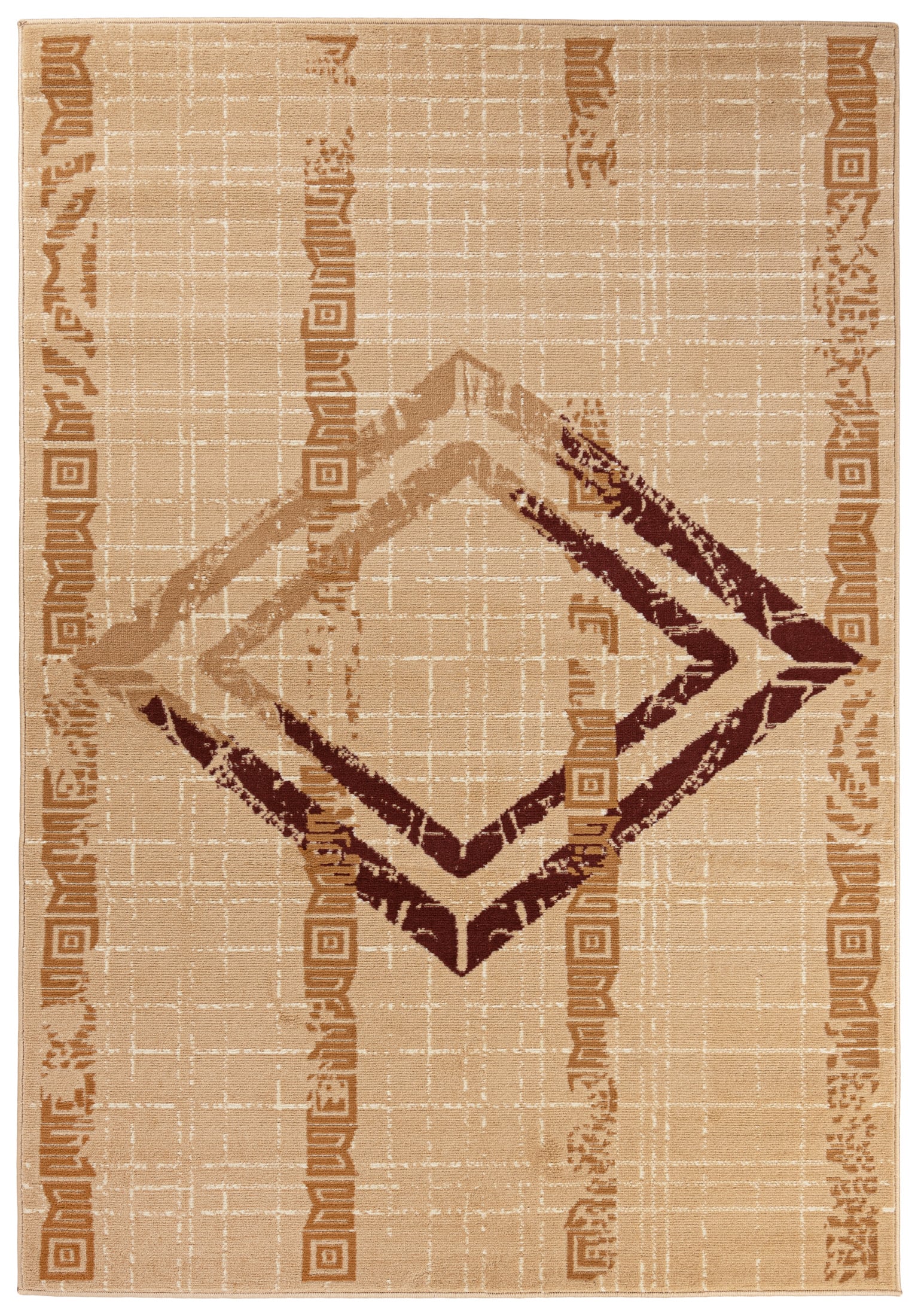 Teppich Beige / Creme Geometrisch FM35A ATENA