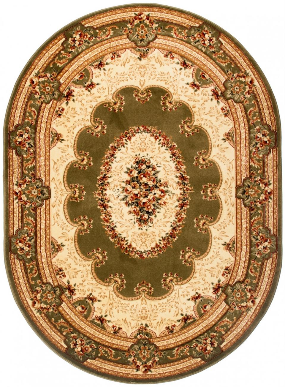 Teppich Oval Orientalisch Grün  5889A YESEMEK