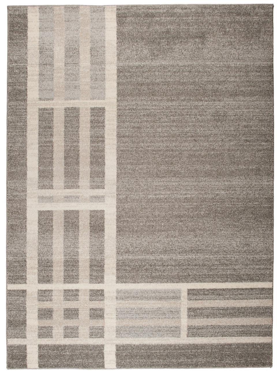 Teppich Modern Grau Geometrisch Kariert 3445A RASTA