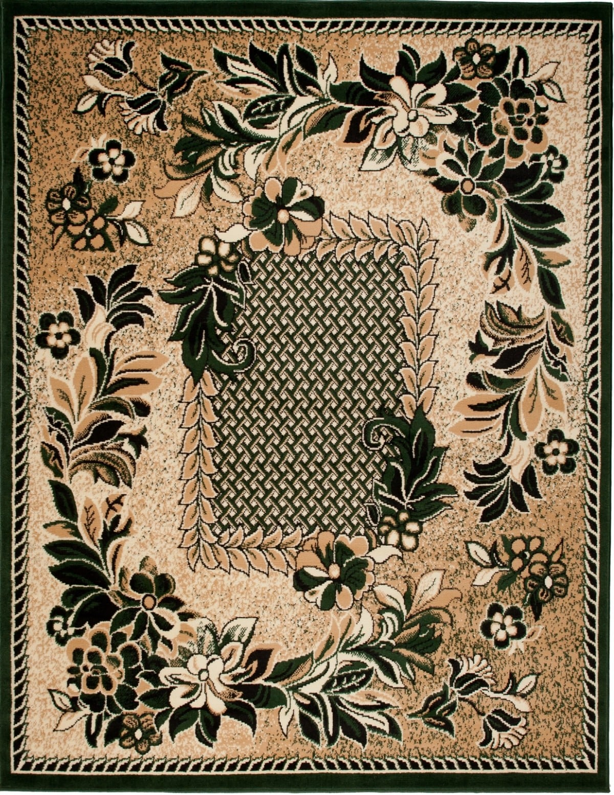 Teppich Grün Floral 7192C ATLASPP