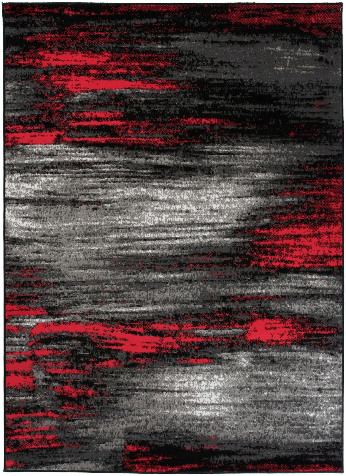 Teppich Modern Rot Grau Abstrakt Z905E MAYA
