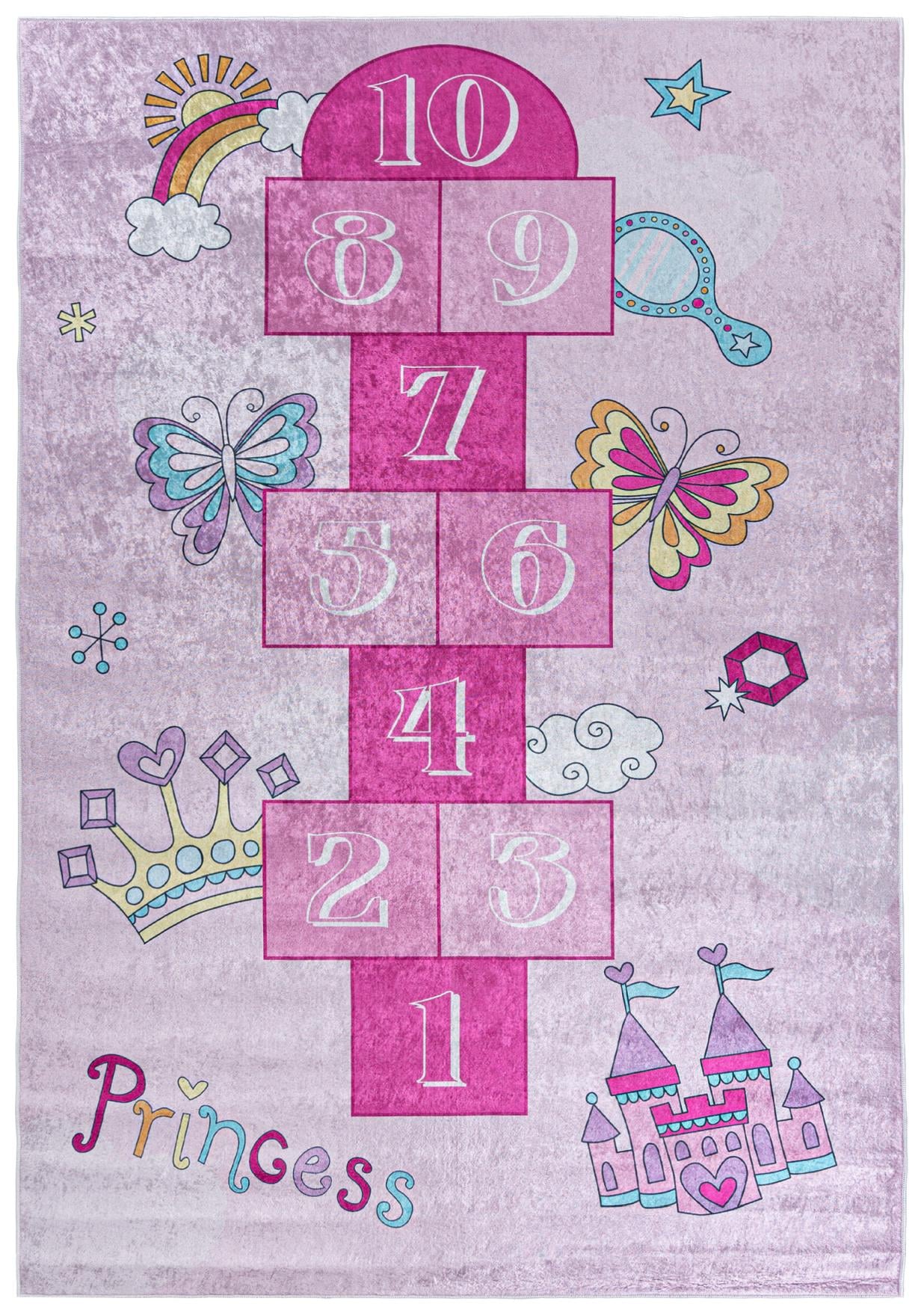 Kinderteppich Rosa Himmel und Hölle 1718A EMMA