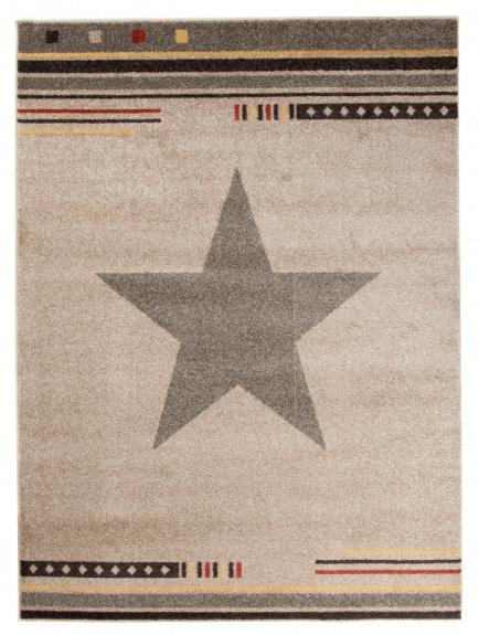 Teppich Modern Beige / Creme Sternchen L916B MAROKO