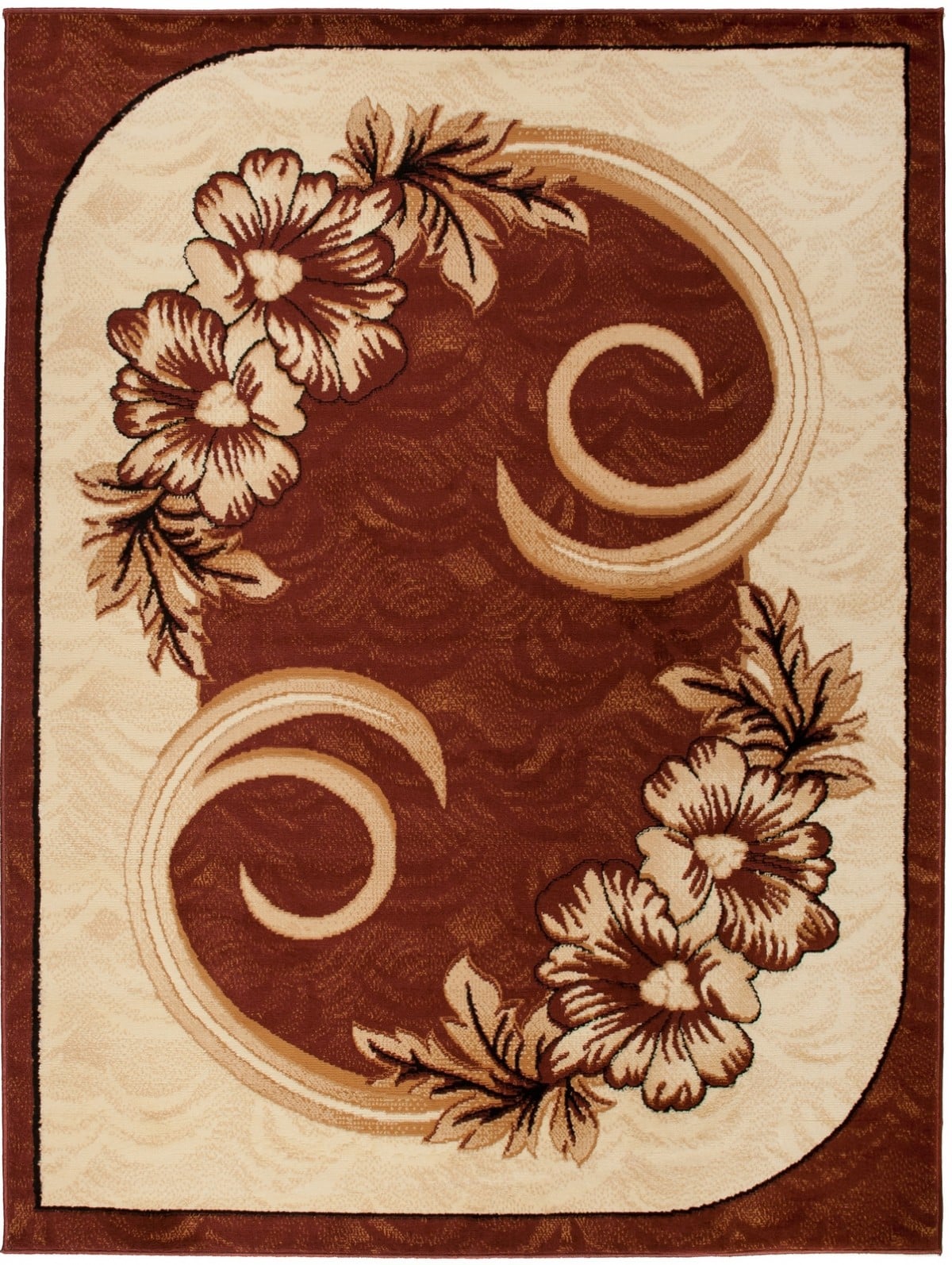 Teppich Braun Floral A166A ATLASPP