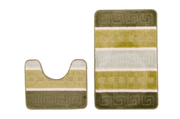 Badteppich-Set 2-teilig Grün Waschbar MULTI