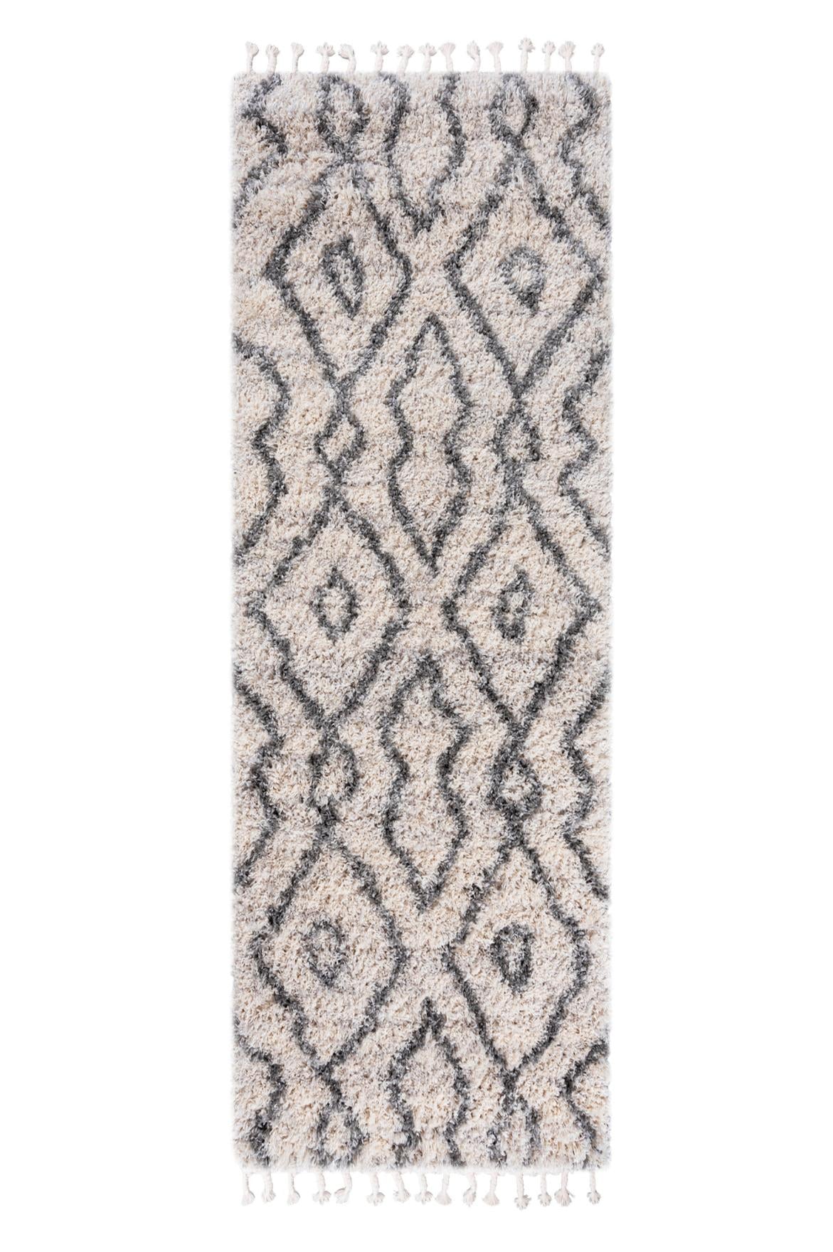 Teppichläufer Shaggy Beige / Creme Boho FN30B AZTEC