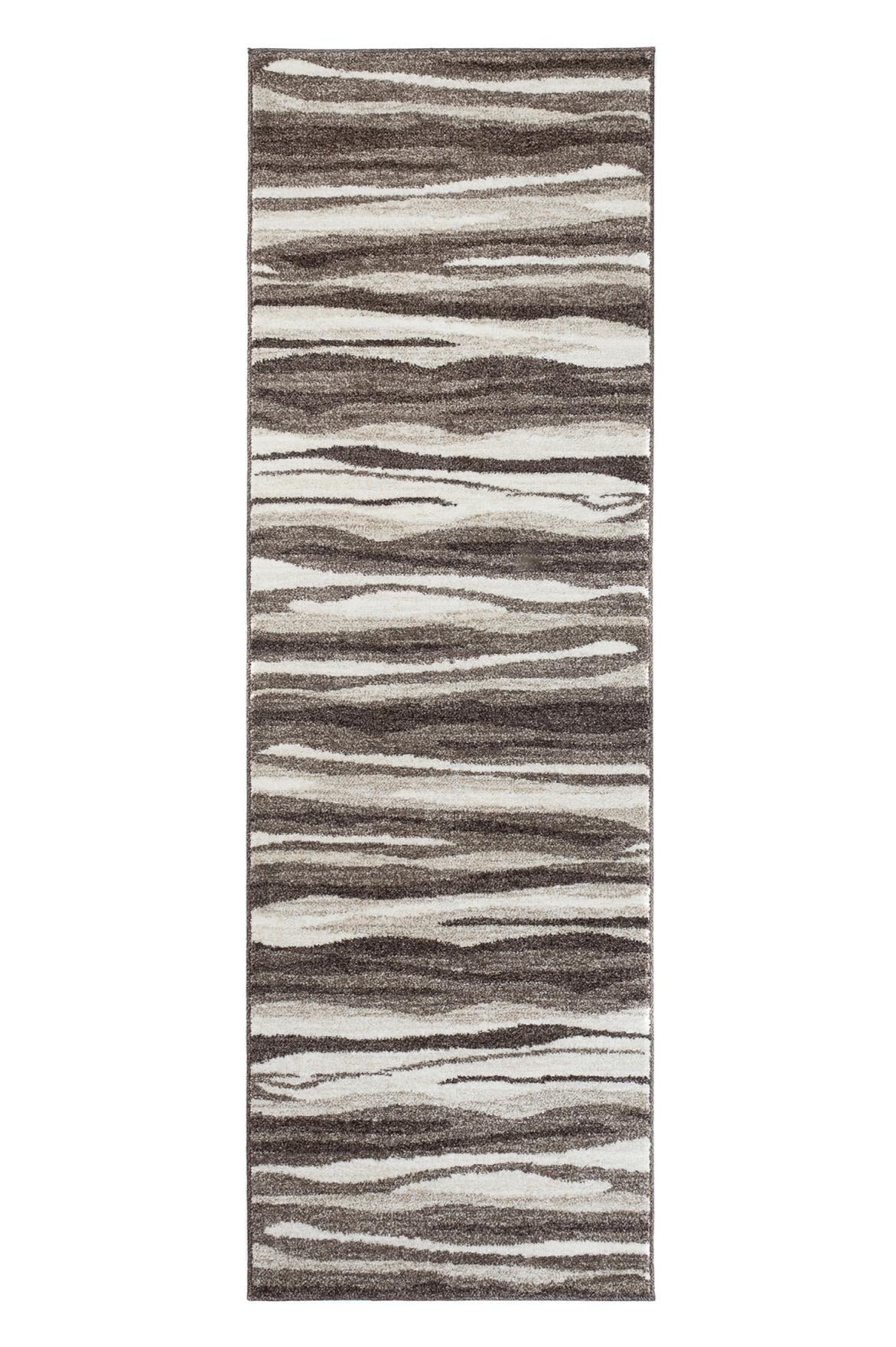 Teppichläufer Beige / Creme Streifen K186A SARI