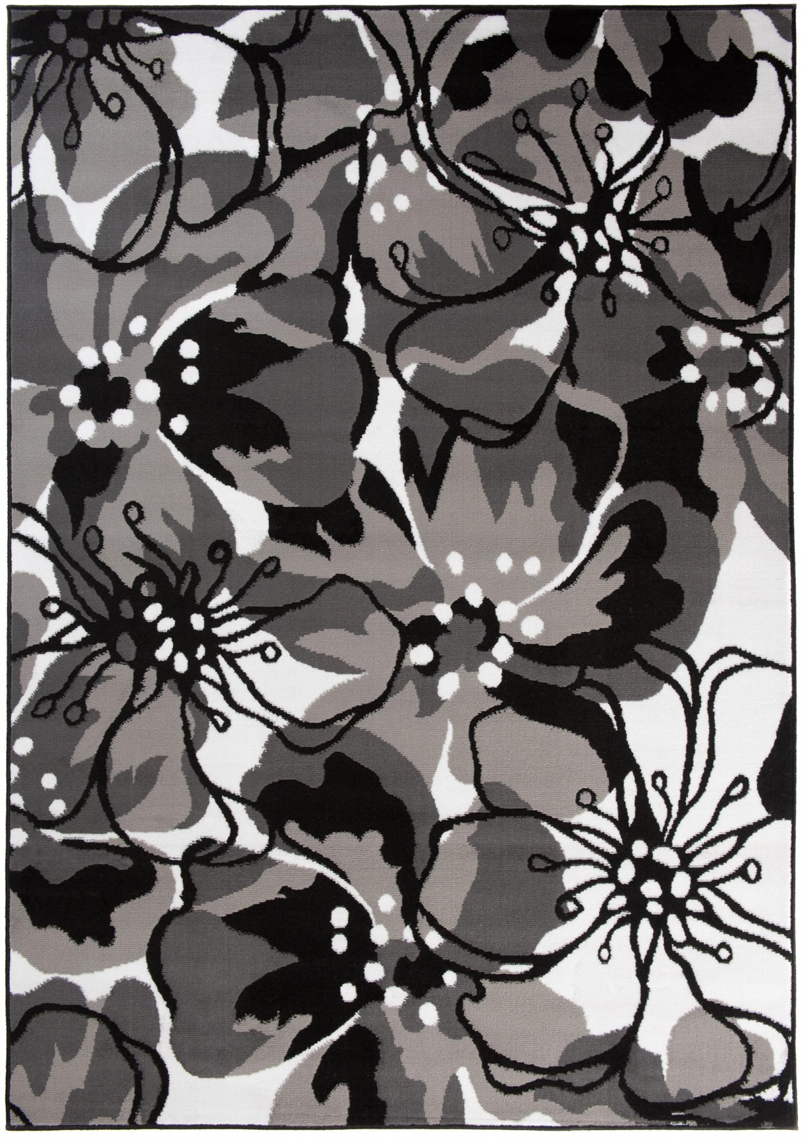 Teppich Modern Grau Floral Z907D MAYA