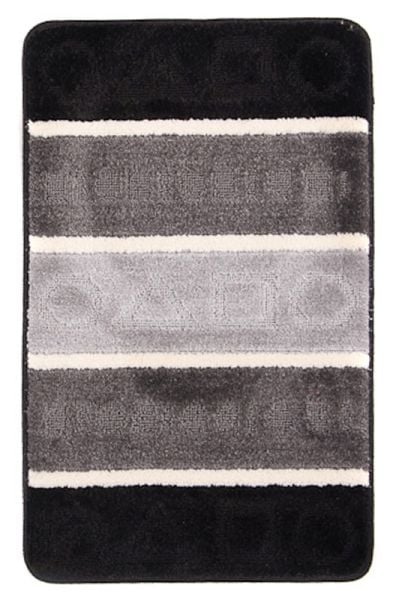 Badezimmerteppich MULTI A5015 BLACK GREY – modern, gestreift, graphitgrau, grau
