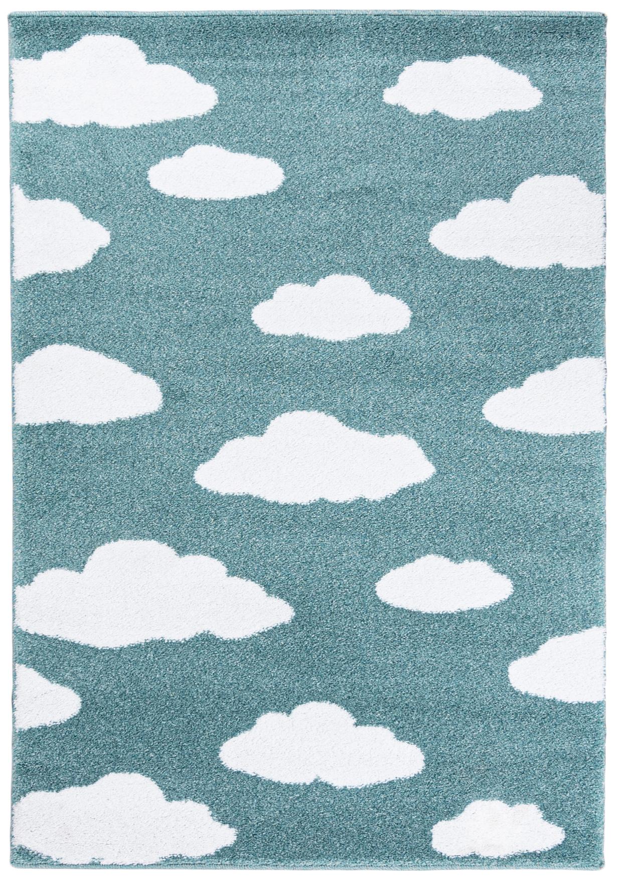 Kinderteppich Blau Wölkchen 1390A LUXVERSO