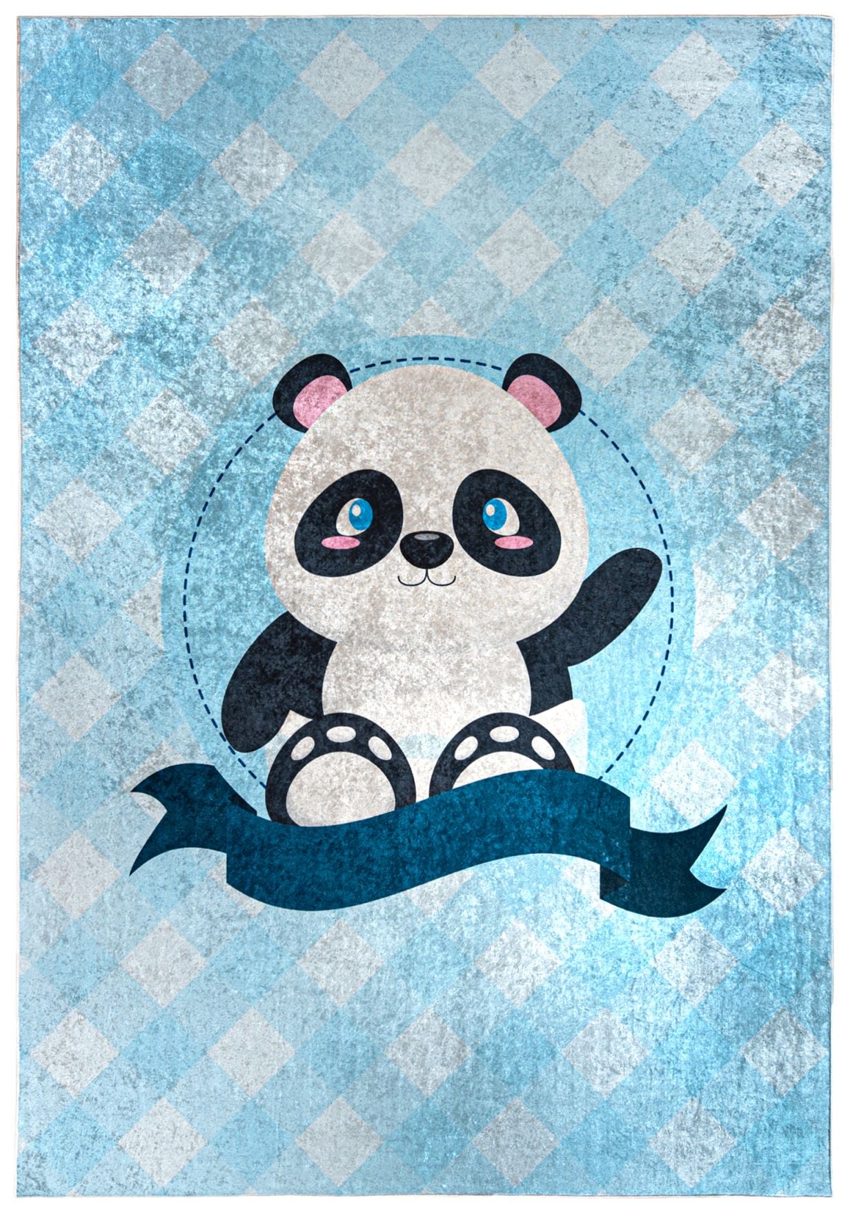 Kinderteppich Blau Bär 2724 EMMA