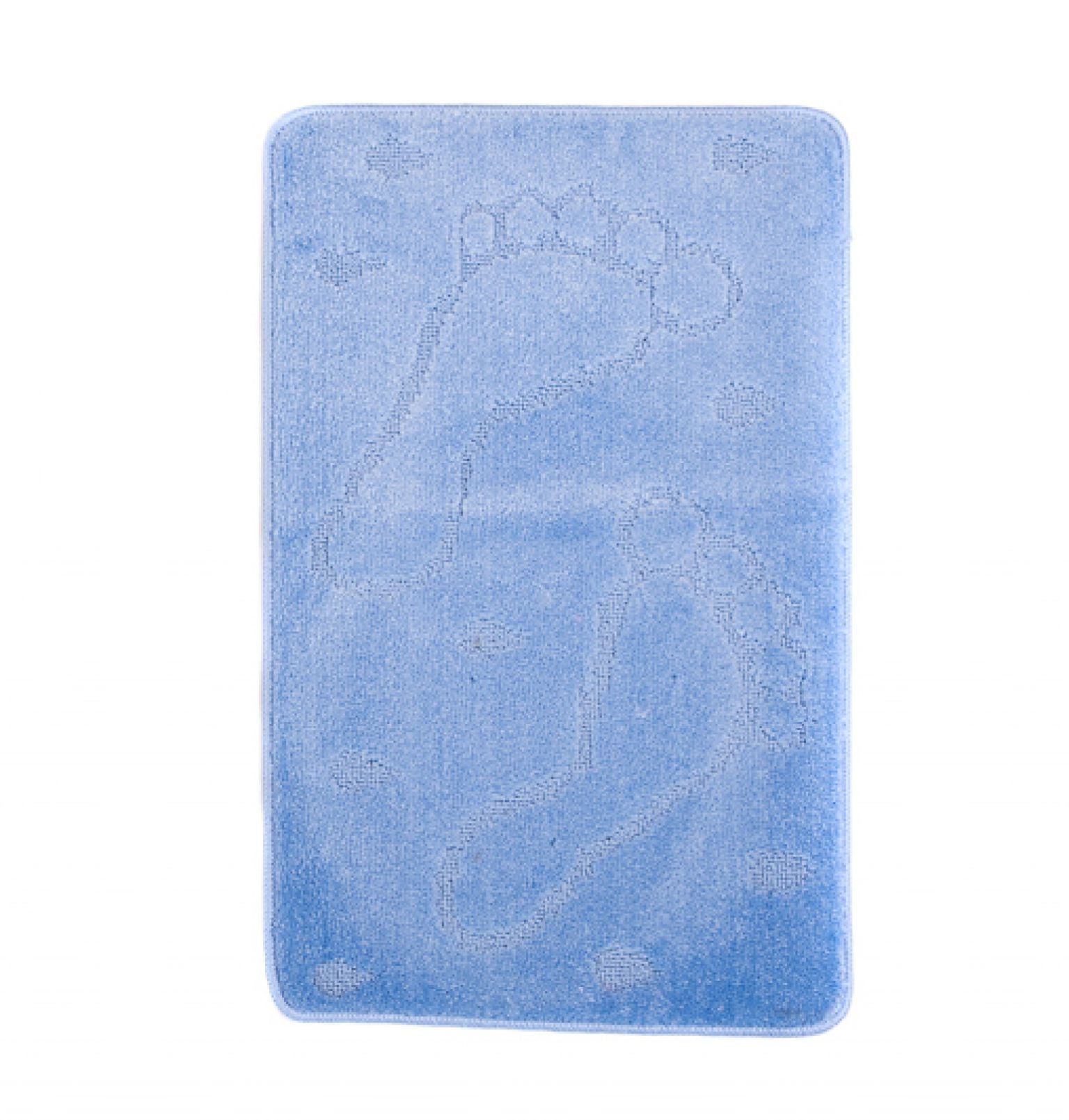 Badematte Blau Waschbar MONO - rutschfest