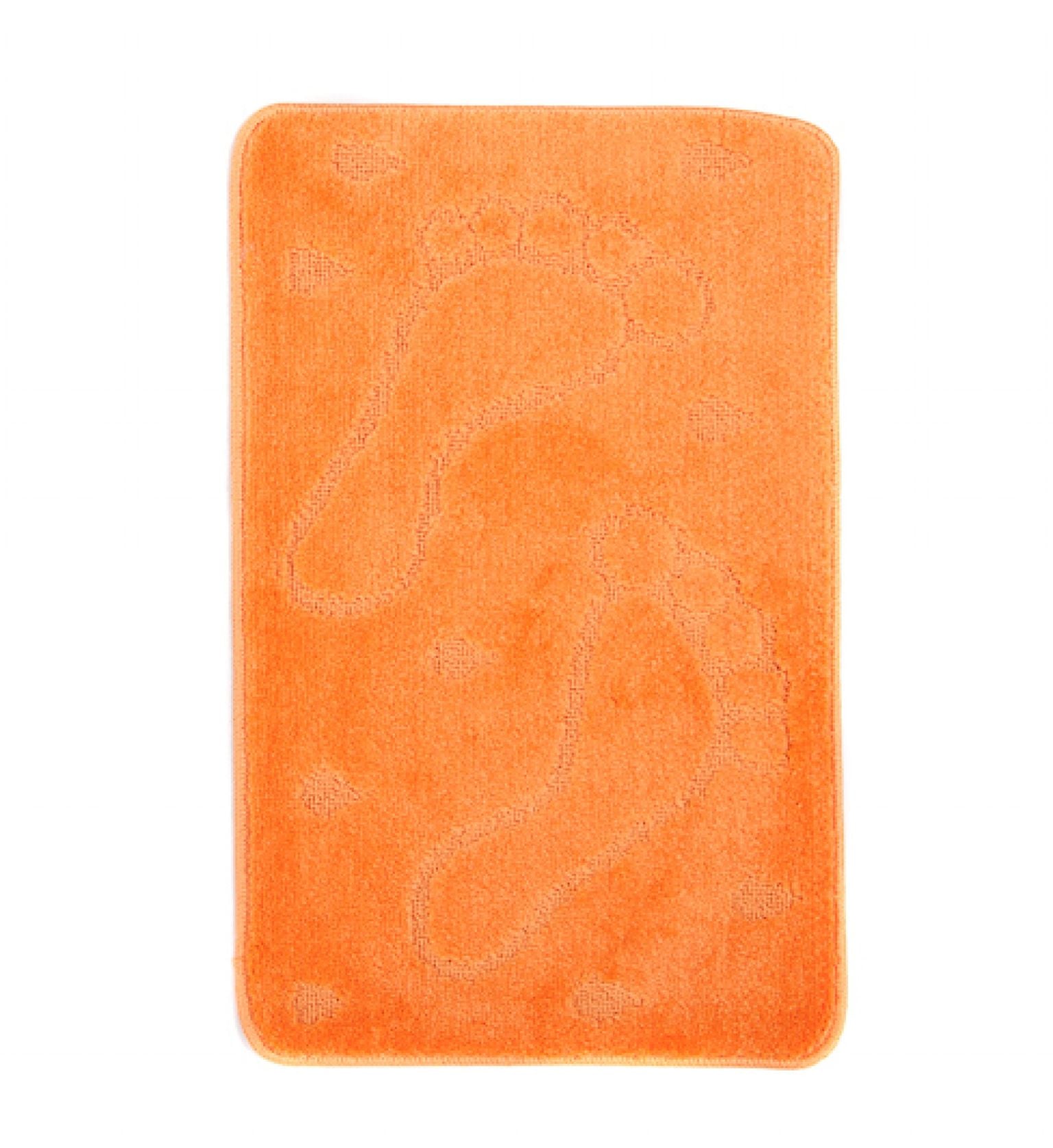 Badematte Orange Waschbar MONO - rutschfest