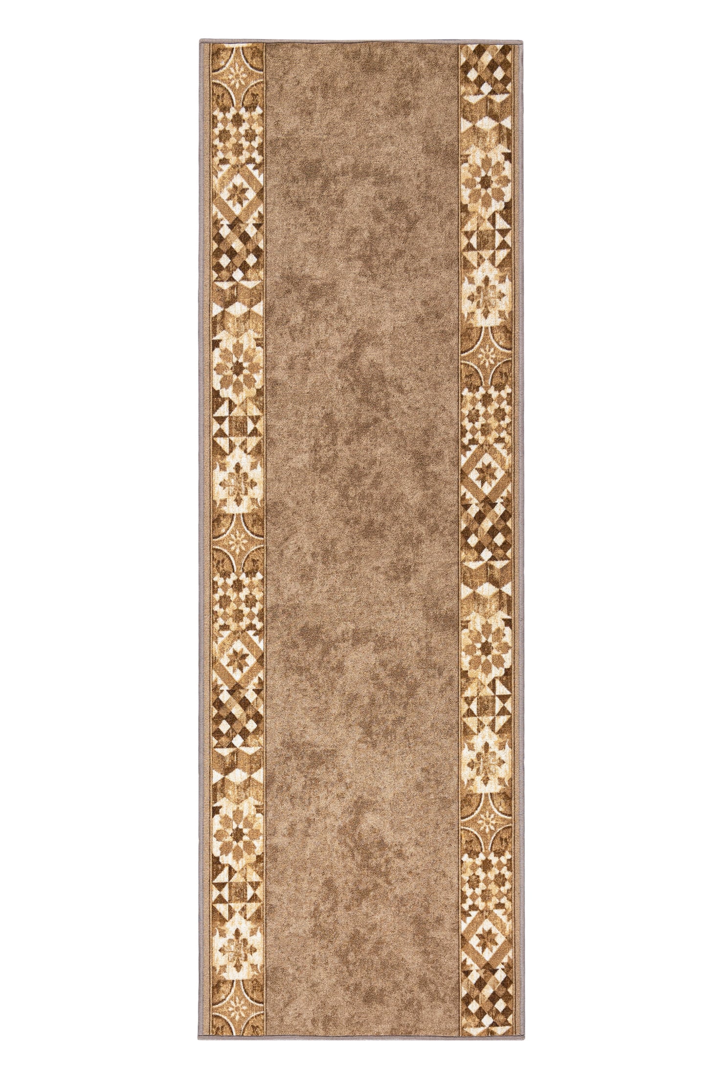 Läufer nach Maß Antirutsch Beige Creme MURCIA SUEDE GUMAZEL - Rahmen, Retro, beige, cremefarben