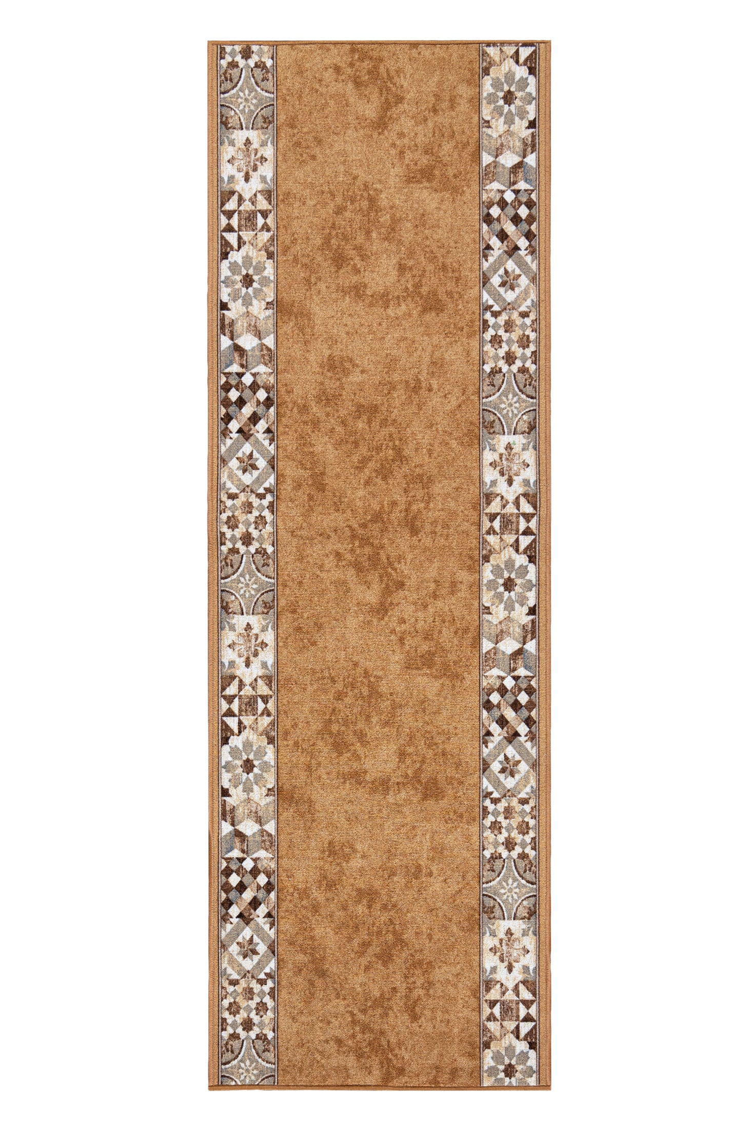 Läufer nach Maß Antirutsch Beige Creme MURCIA SANDSTONE GUMAZEL - Rahmen, Retro, beige, cremefarben