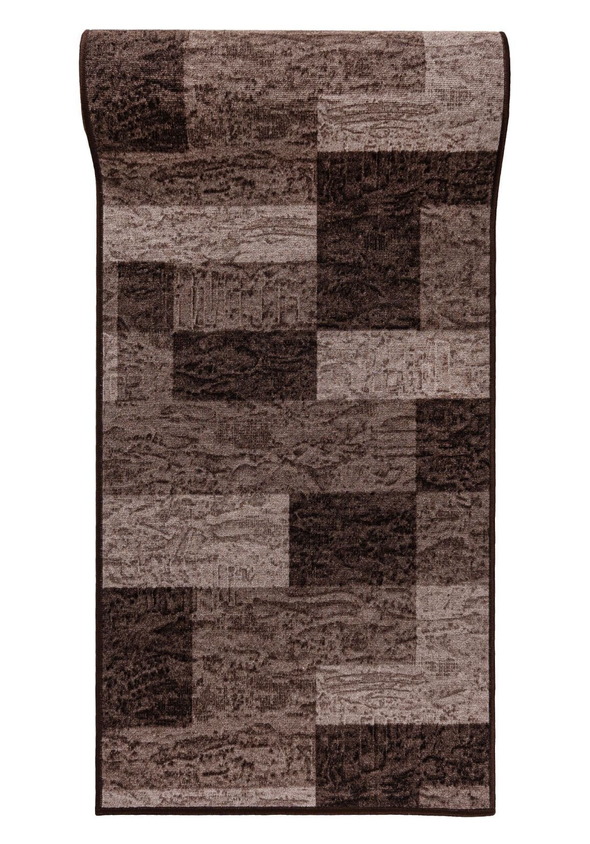 Läufer nach Maß Antirutsch Braun ICONA GUMAZEL - Retro, geometrisch, braun
