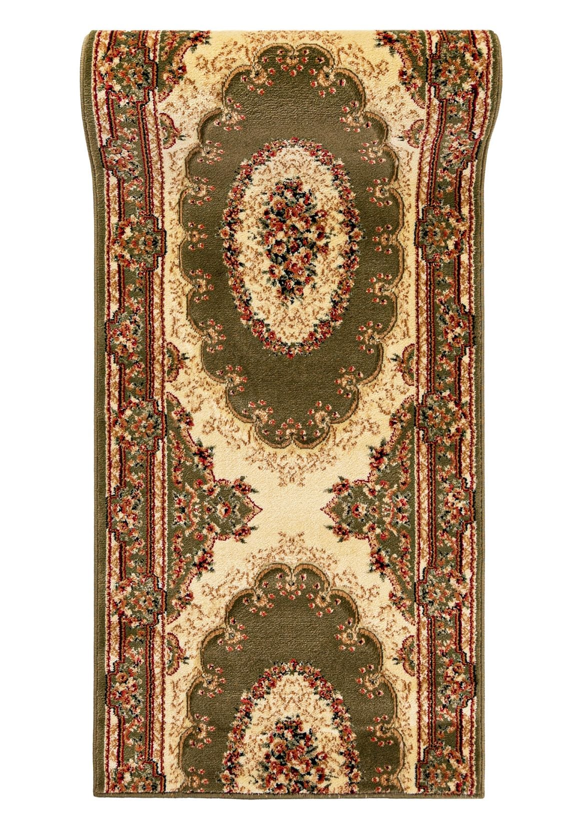 Läufer nach Maß Orientalisch Grün 5889A YESEMEK - Rahmen, grün