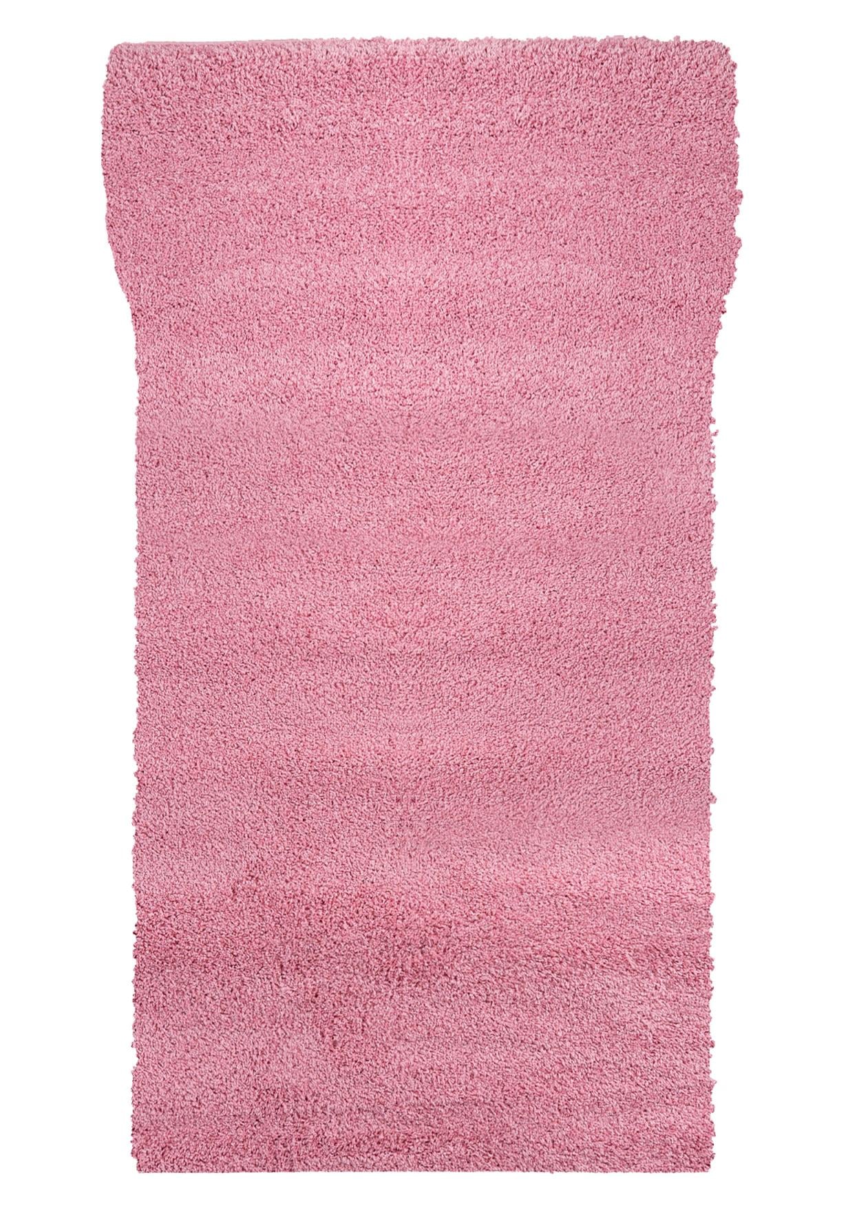 Teppichläufer Shaggy Rosa Einfarbig 7388A DELHI
