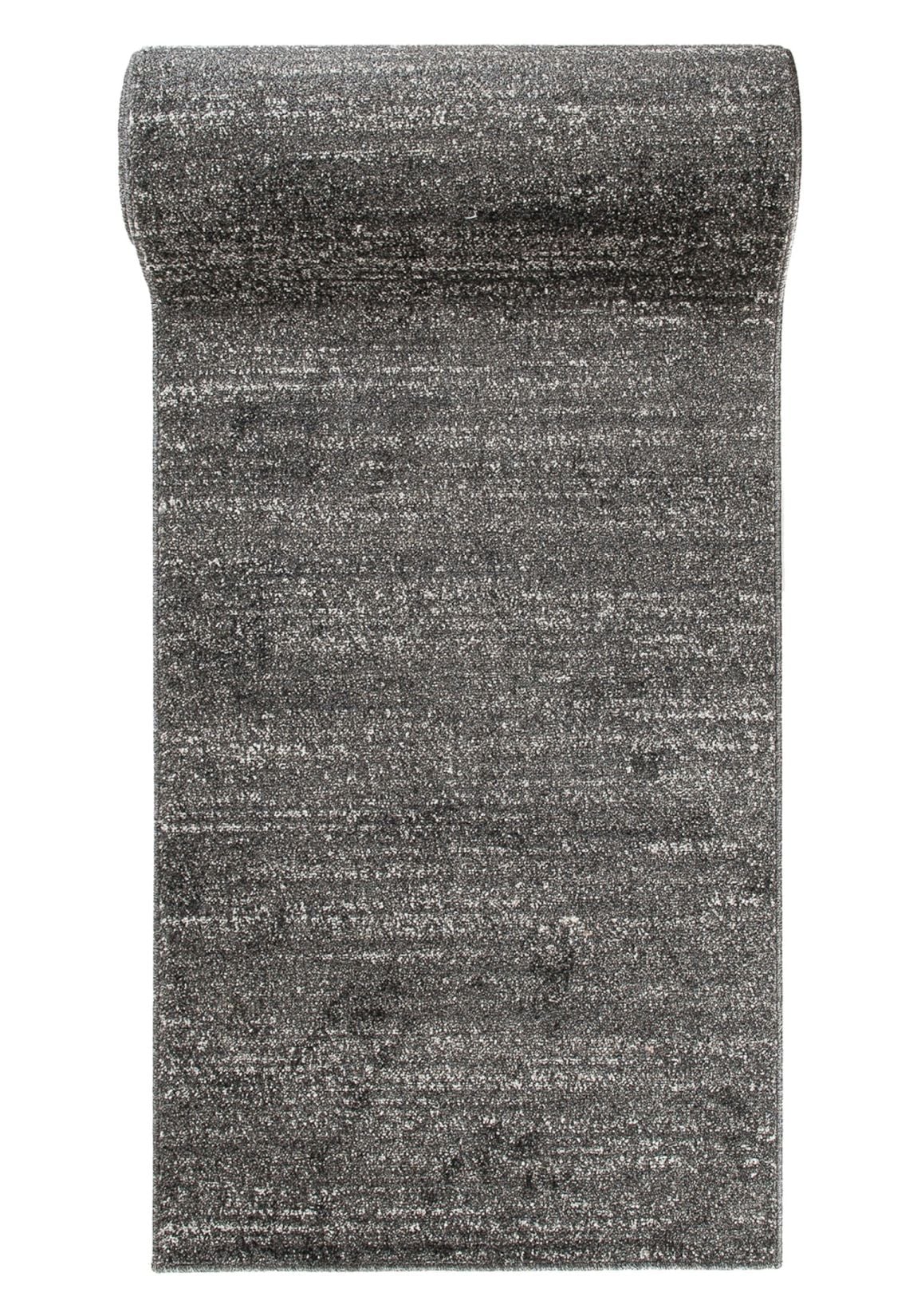 Läufer nach Maß Schwarz Grau T006A SARI - modern, einfarbig, schwarz, graphit, grau