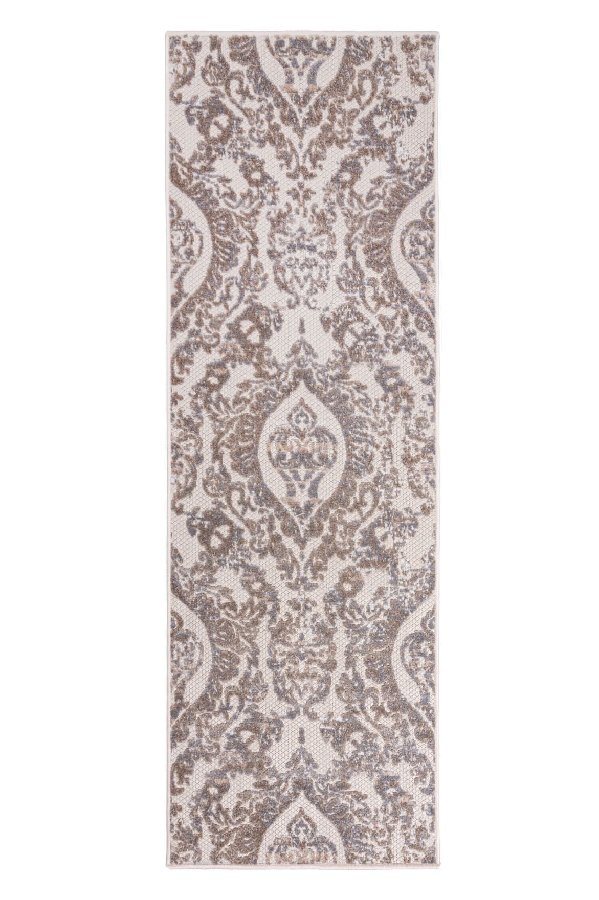 Teppichläufer In- Outdoor Beige / Creme Vintage / Shabby EC73B AVENTURA , wasserdicht
