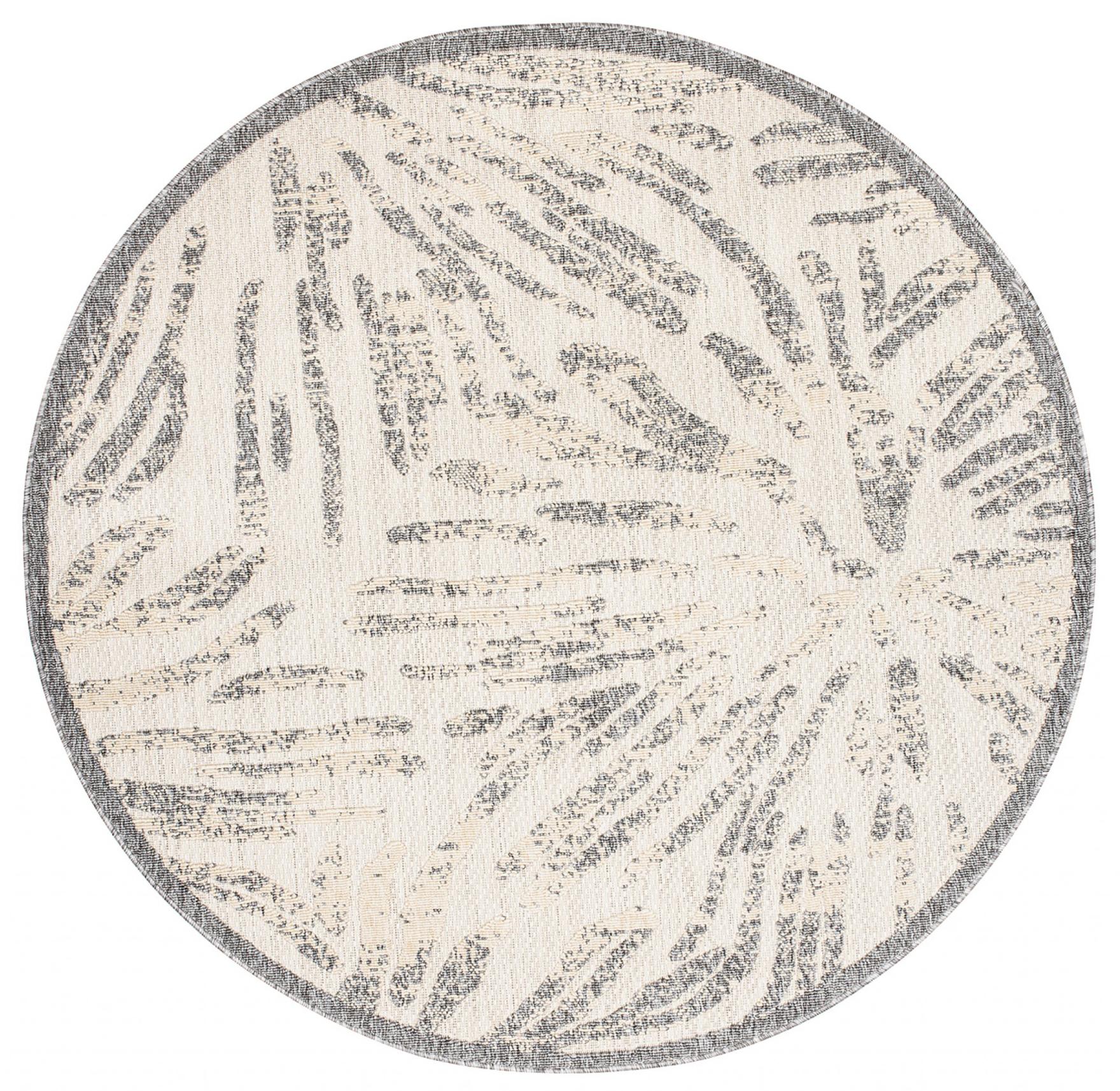Teppich Rund In- Outdoor Beige / Creme Geometrisch FG95A VIERA