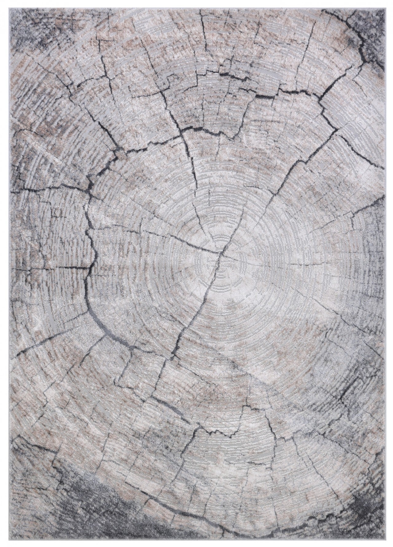 Moderner geometrischer Teppich – Nuoro Grigio – graphitgrau, grau