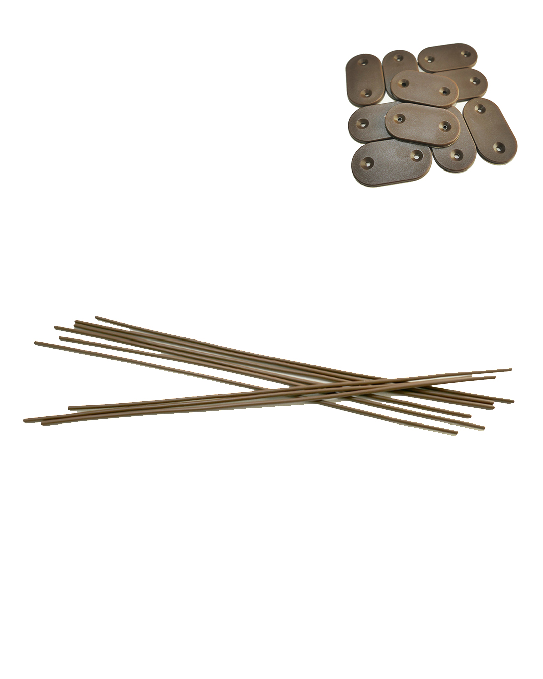 Montageset für PVC-Gartenabdeckungen, 26 Stück – Tutto Asta – braun
