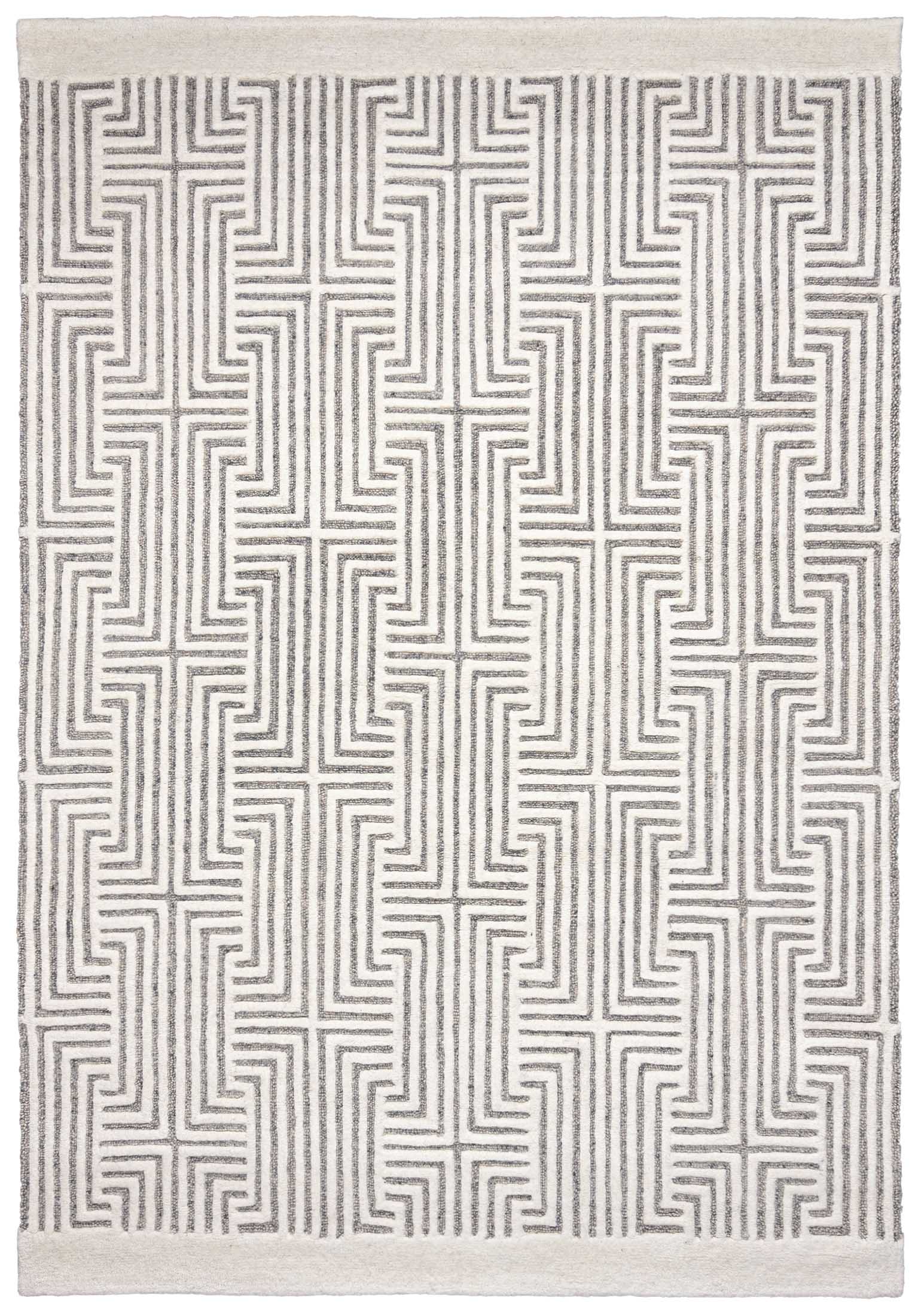 Wollteppich Beige / Creme Geometrisch ASE_02 ALSTER