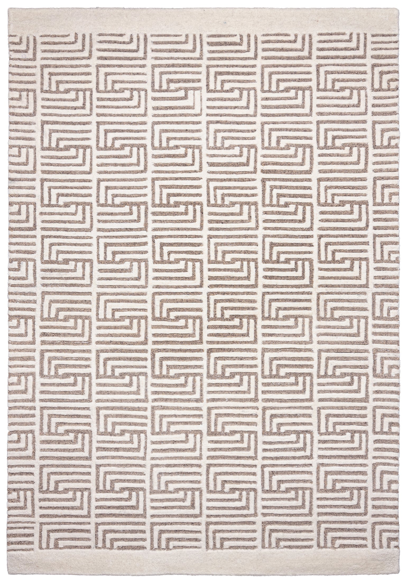 Wollteppich Beige / Creme Geometrisch ASE_04 ALSTER
