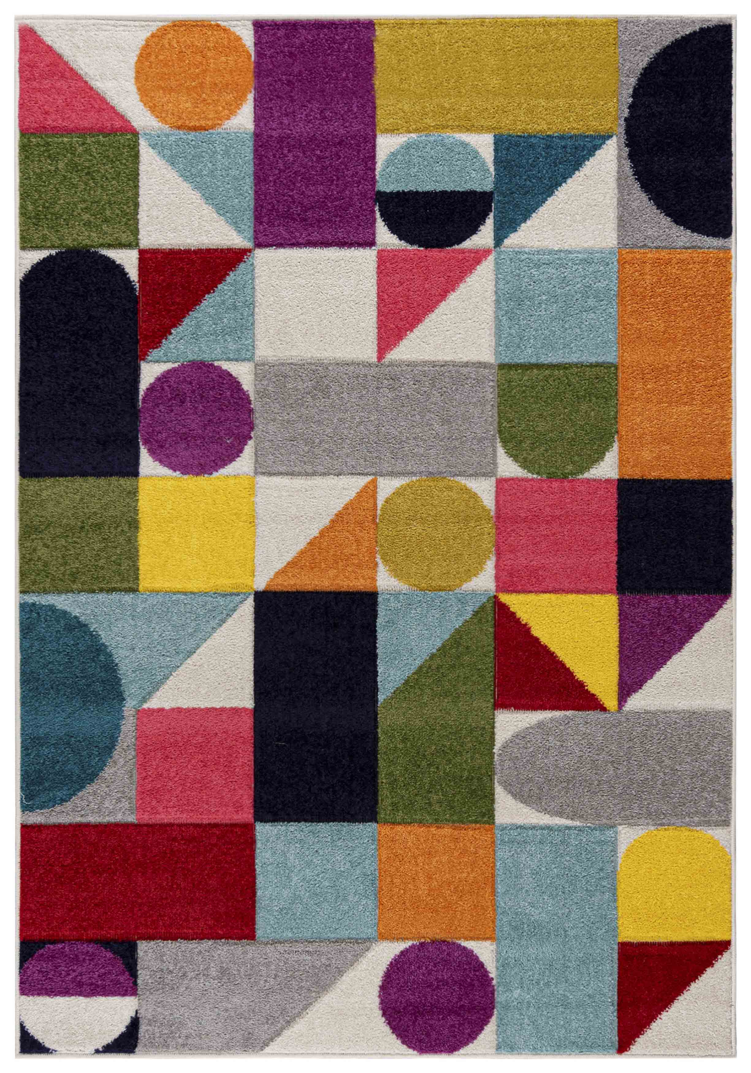 Teppich A093A ATLANTA - modern, geometrisch, bunt
