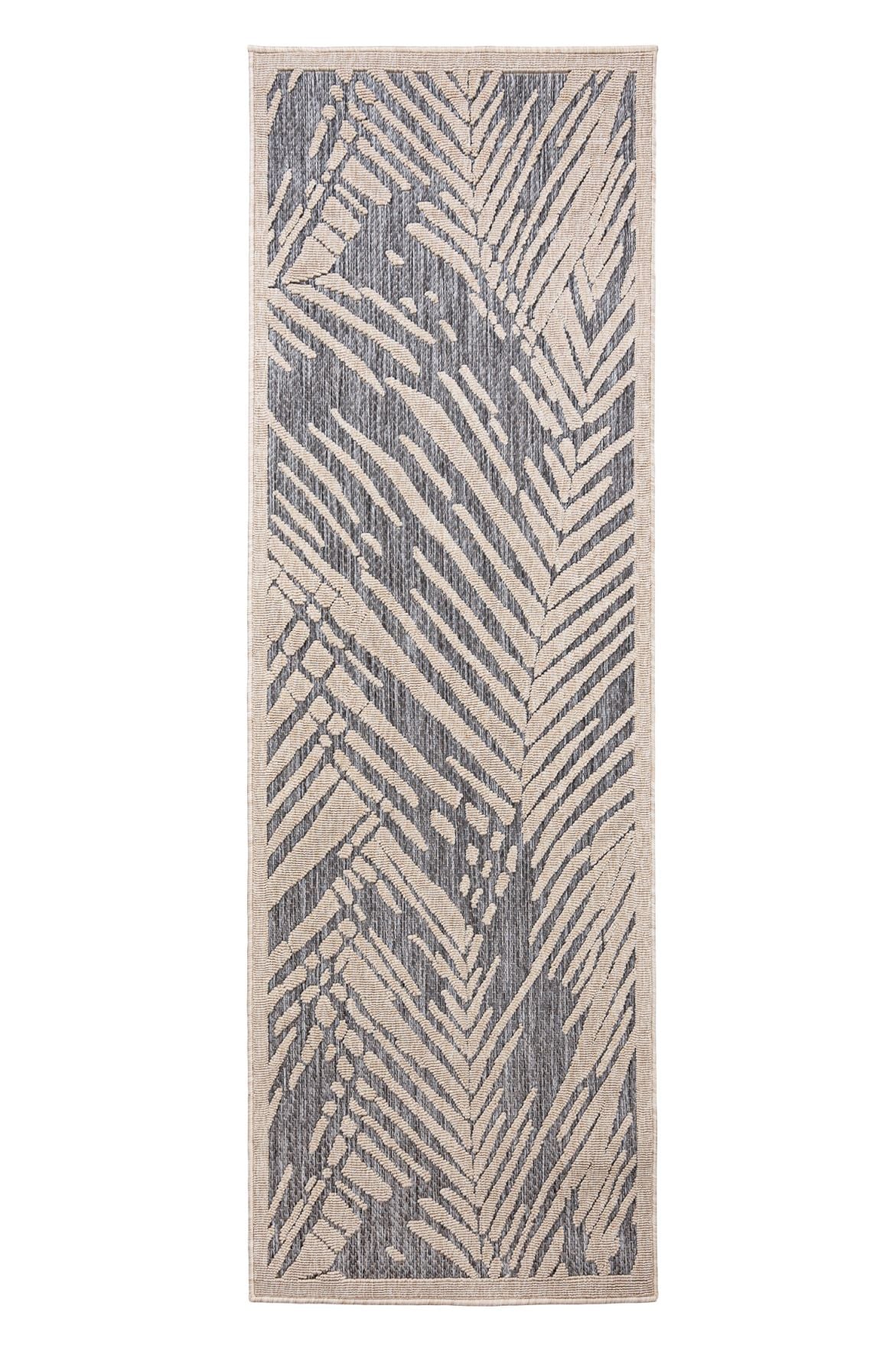 Teppichläufer In- Outdoor Beige / Creme Floral BD80A CANSAS