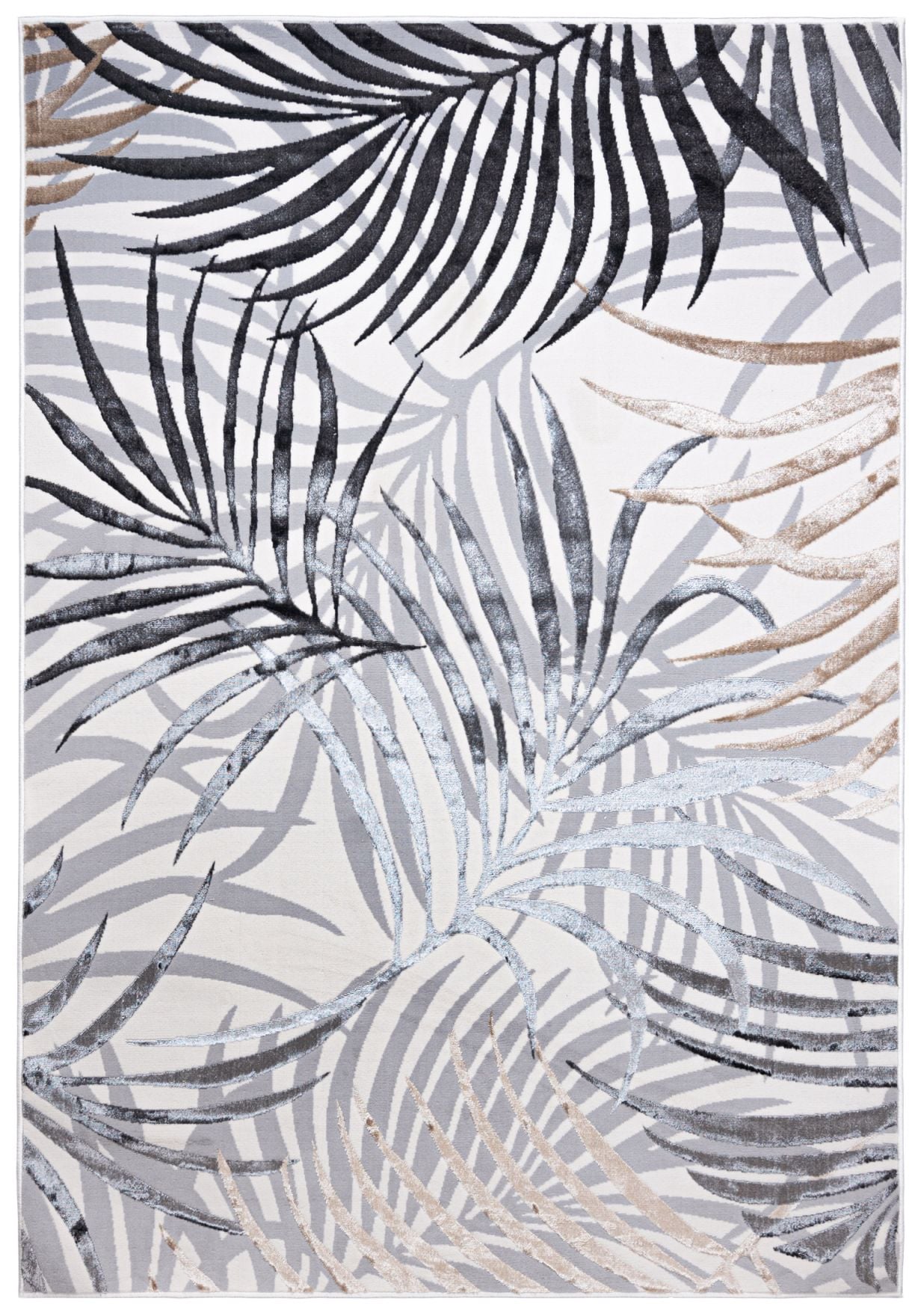 Teppich Modern Grau Floral NA44G GOLDEN