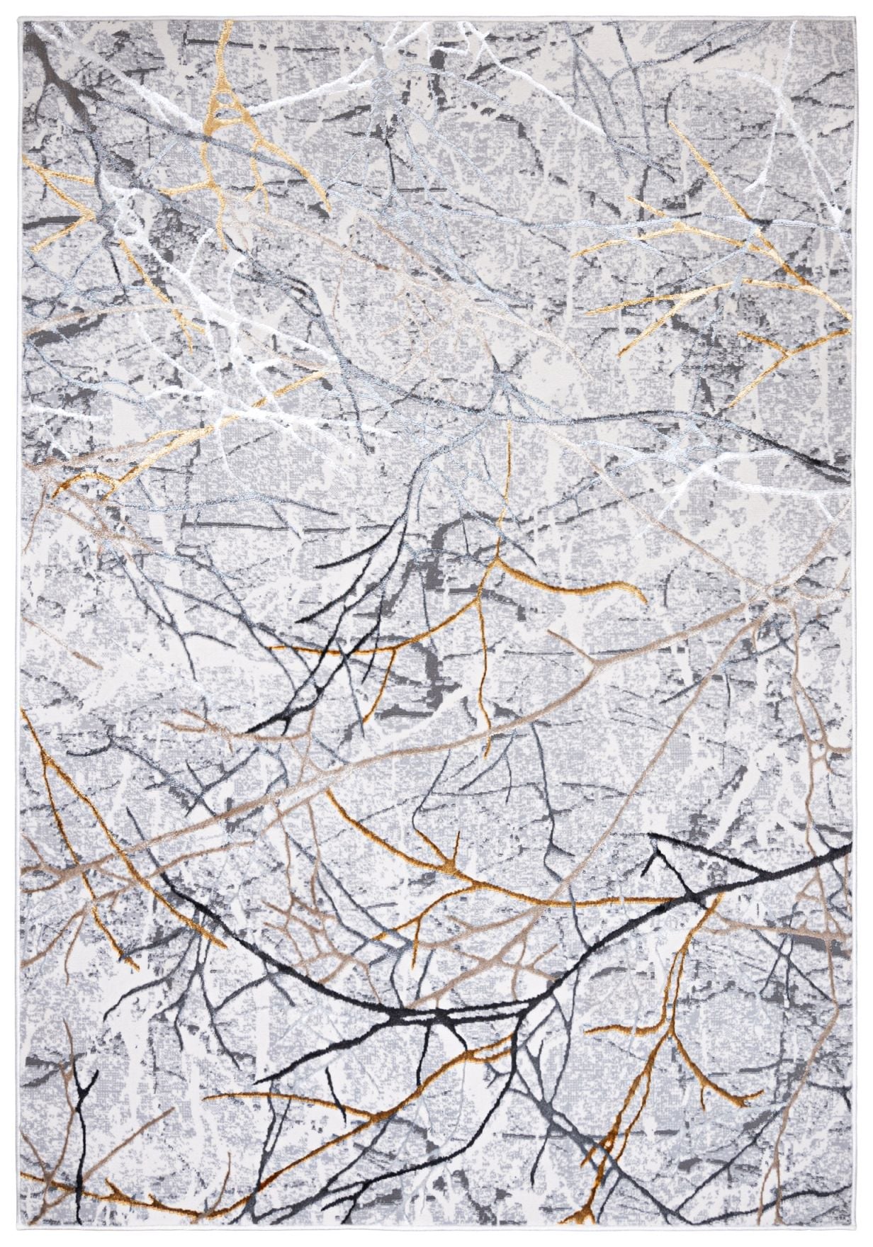 Teppich Modern Grau Abstrakt Glamour Marmor NA40S GOLDEN
