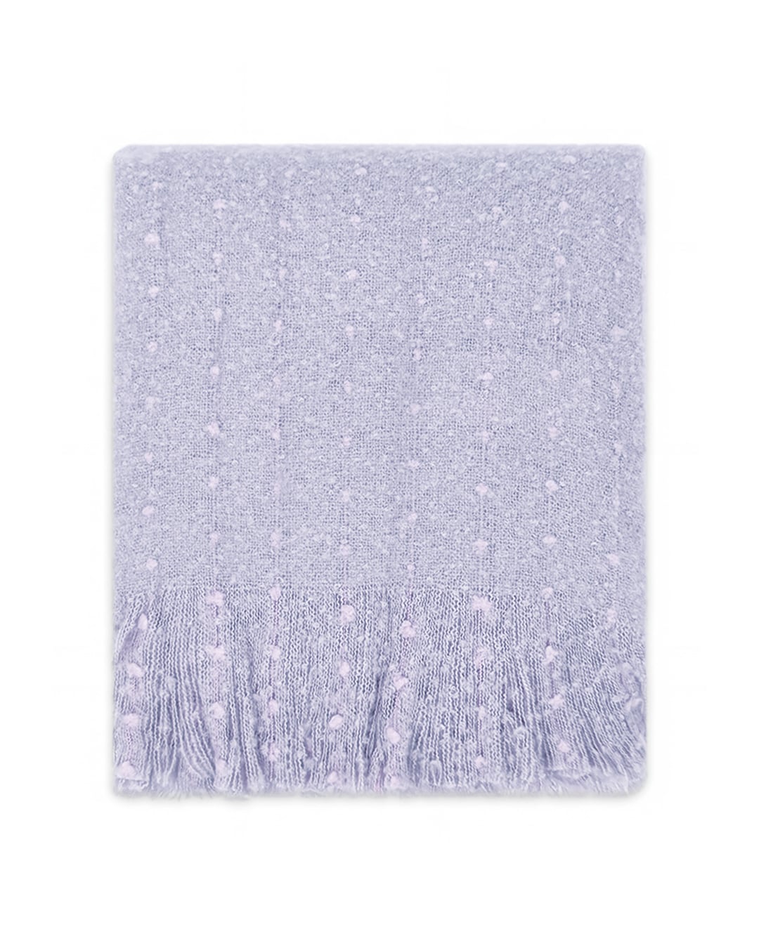 Moderne Decke mit Fransen - Armonia Grigio - graublau