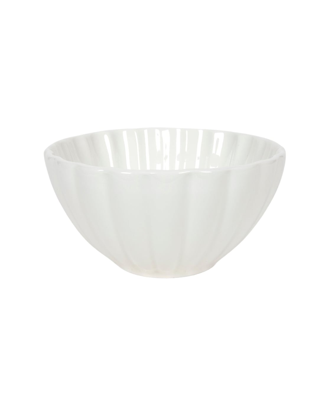 Schalen, 350 ml, 6er-Set – Brillo Rossa – Keramik, weiß, glasierte Oberfläche mit Blumenmotiv